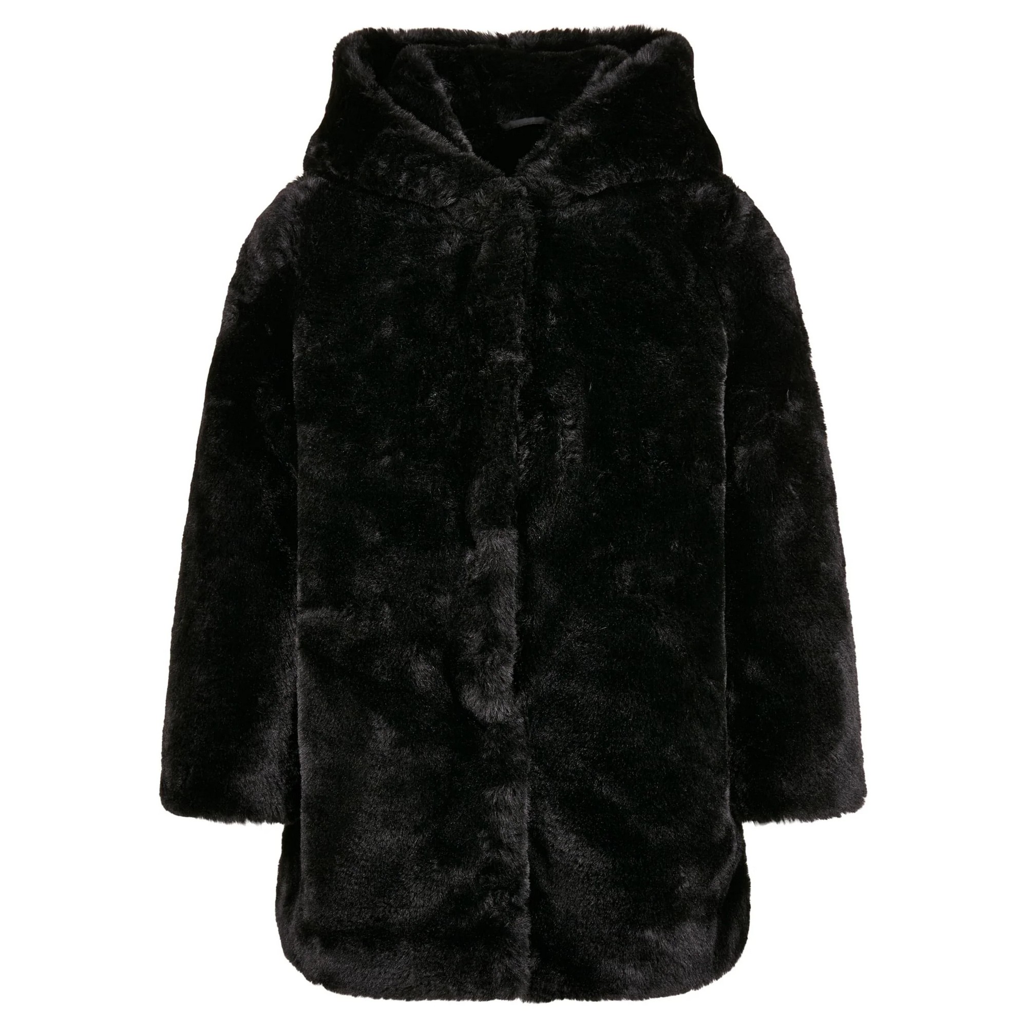 Urban Classics Meisjes teddy fleece mantel met capuchon