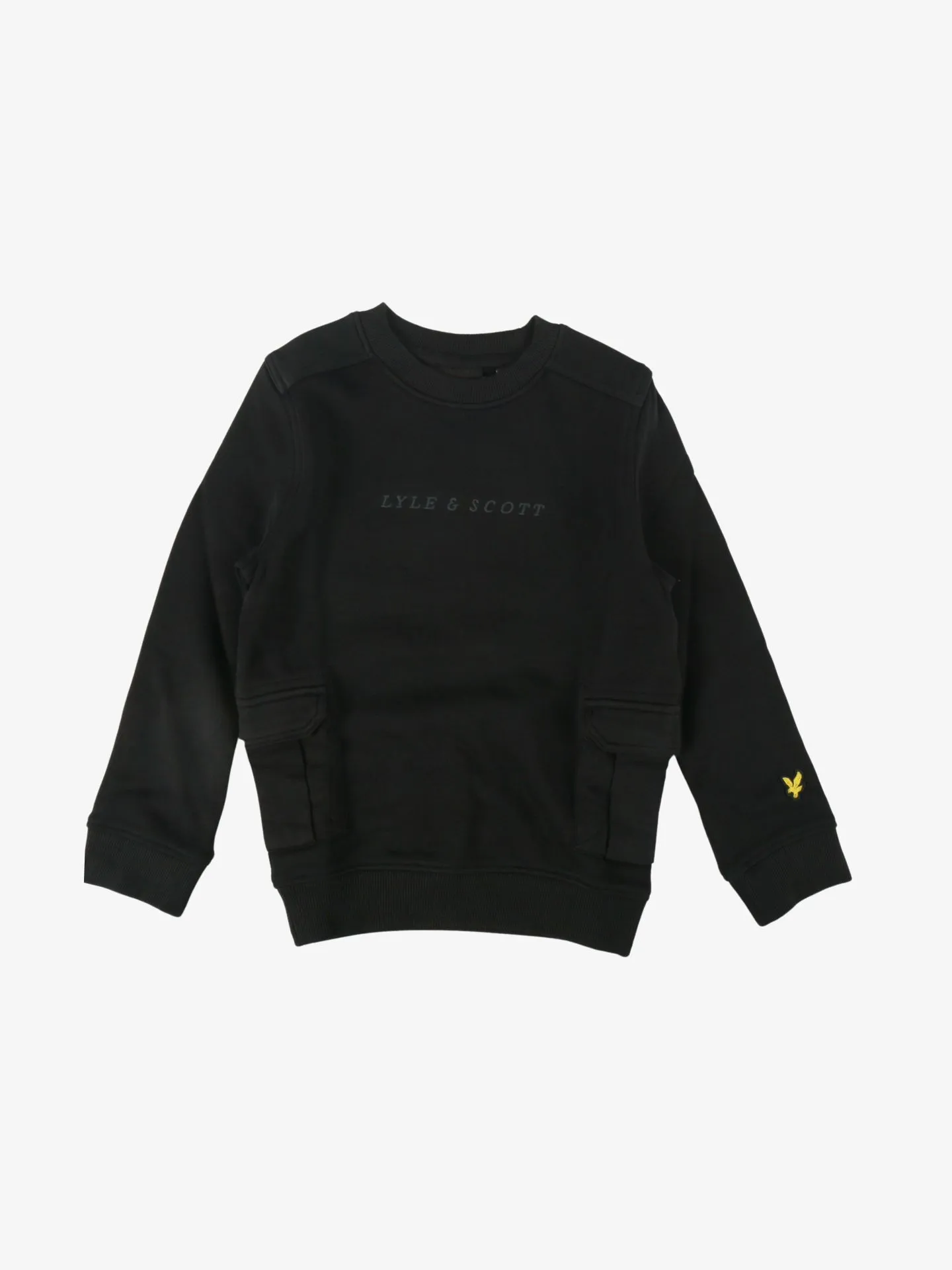 Lyle and Scott Jongens sweater cargo pocket zwart