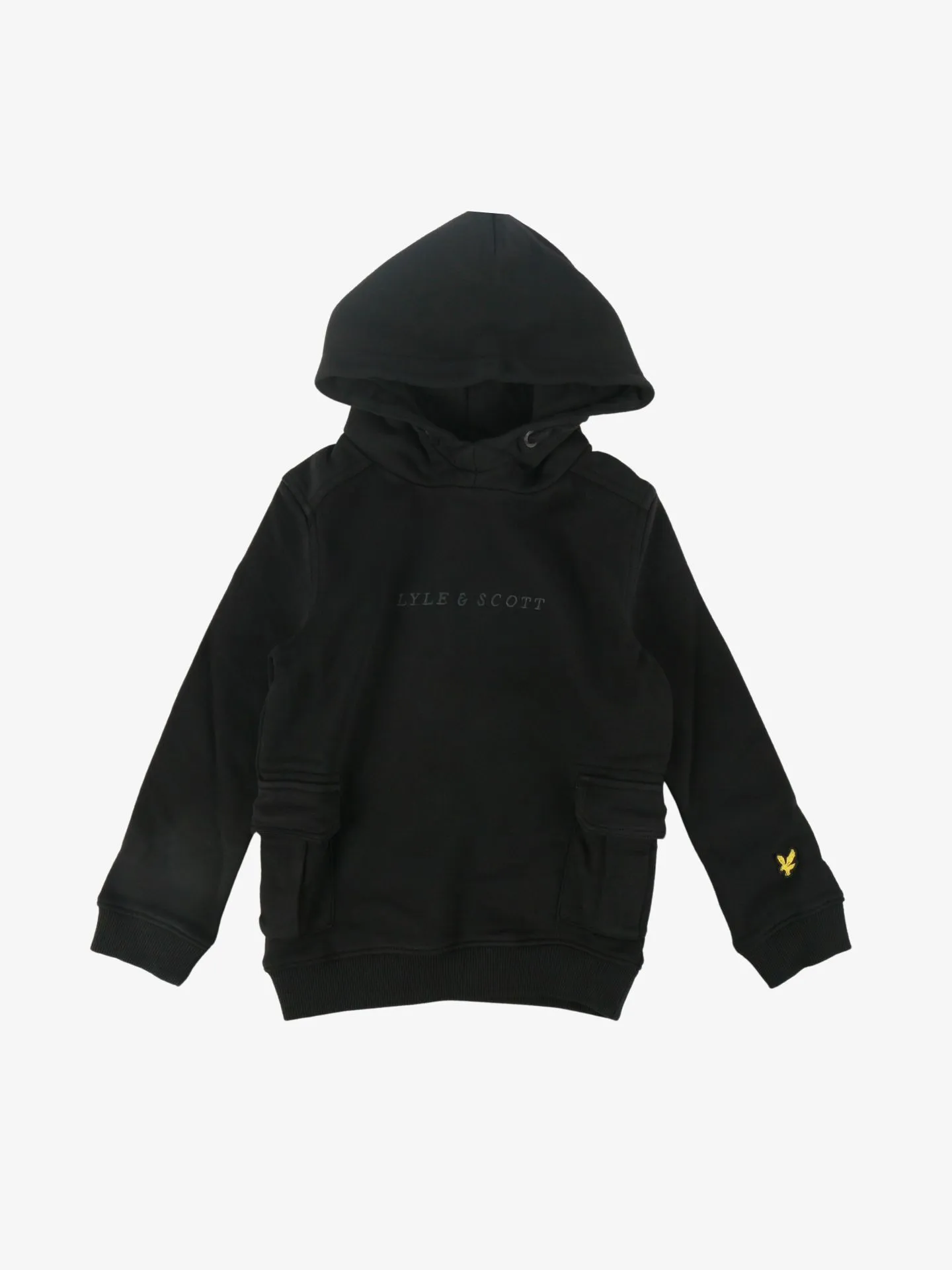 Lyle and Scott Jongens hoodie cargo pocket zwart