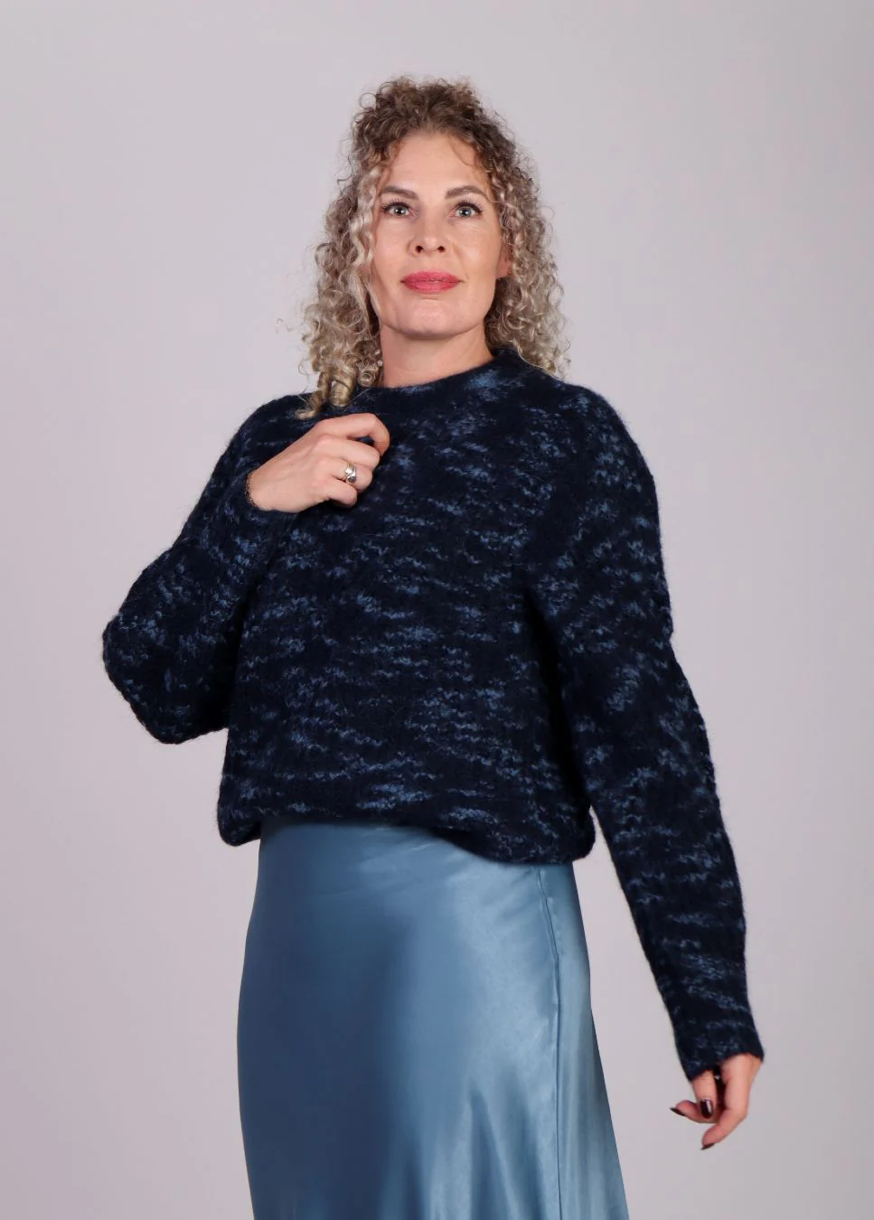 Moss Copenhagen Gemeleerde grof trui alegra