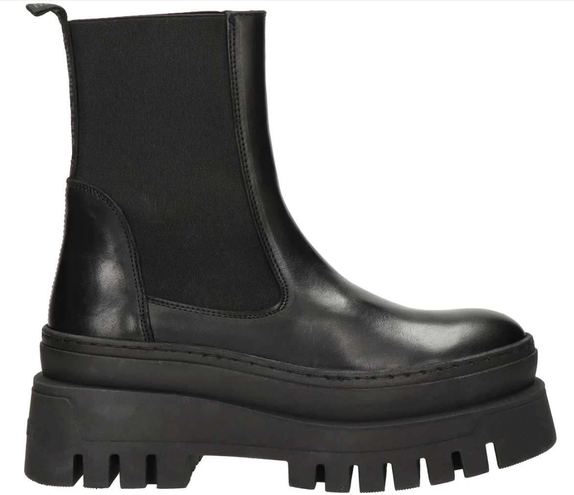 Steve Madden Cassandra bootie – leren dames enkellaars met chunky zool
