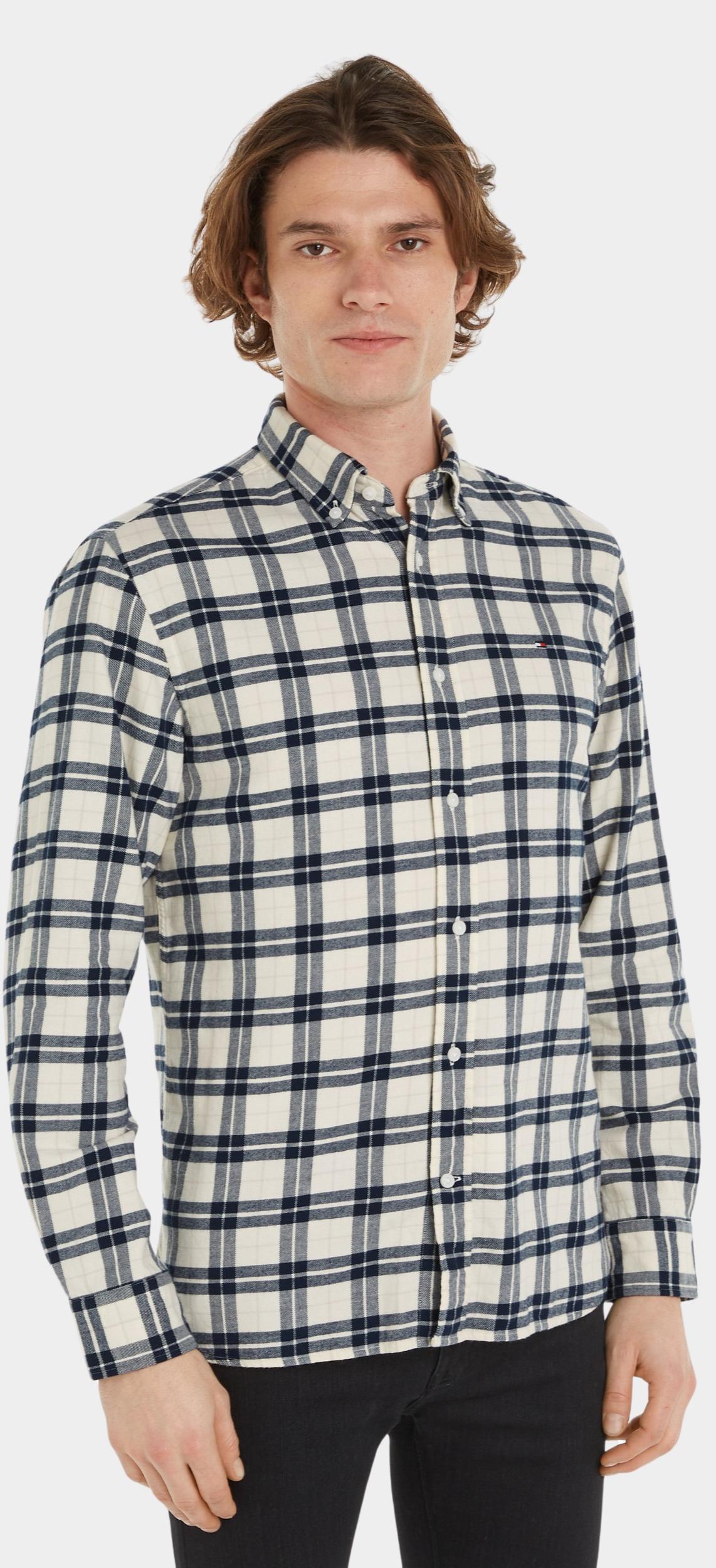 Tommy Hilfiger Casual hemd lange mouw brushed easy check rf shirt mw0mw37207/0qy