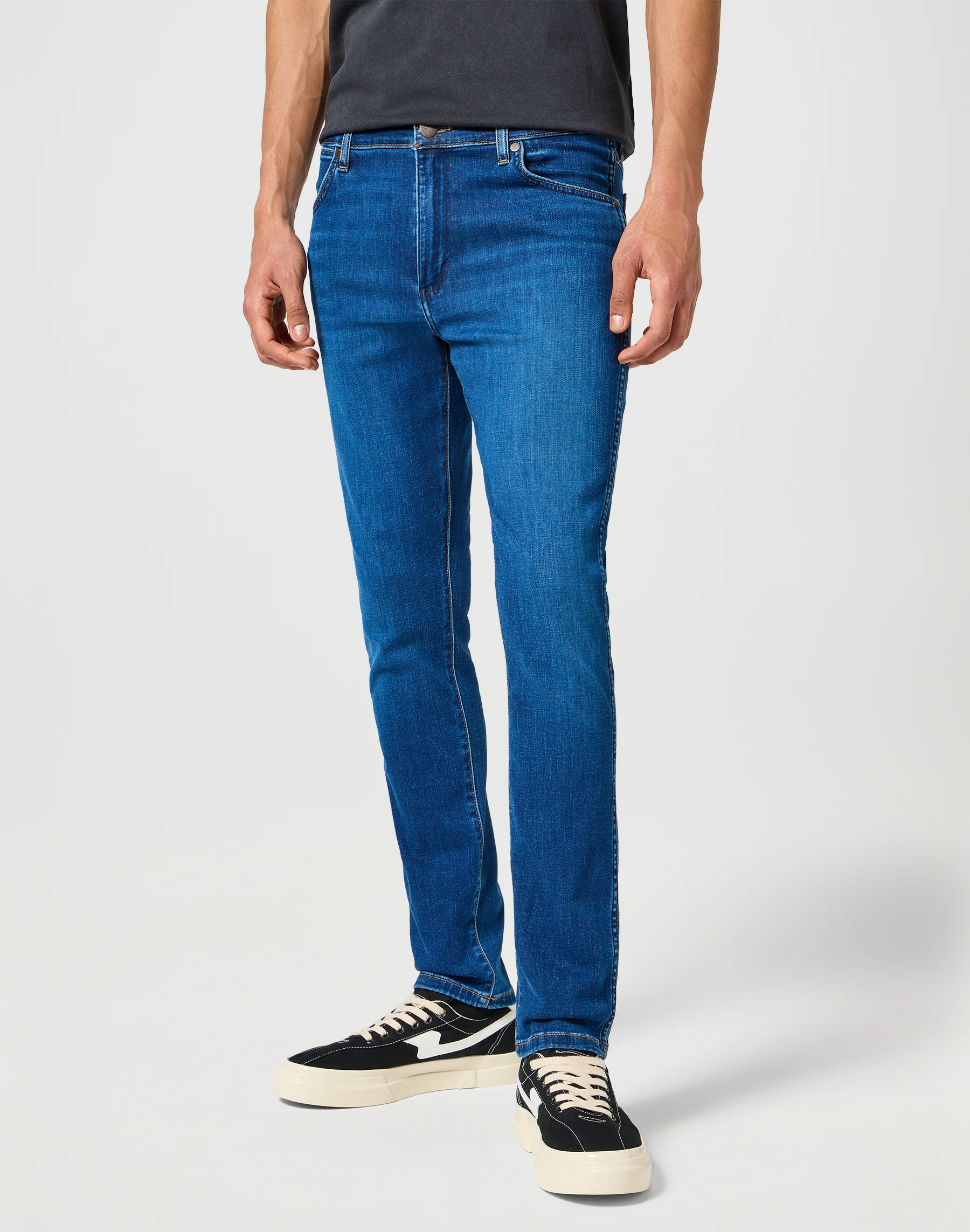 Wrangler Larston heren slim-fit jeans indigo waves