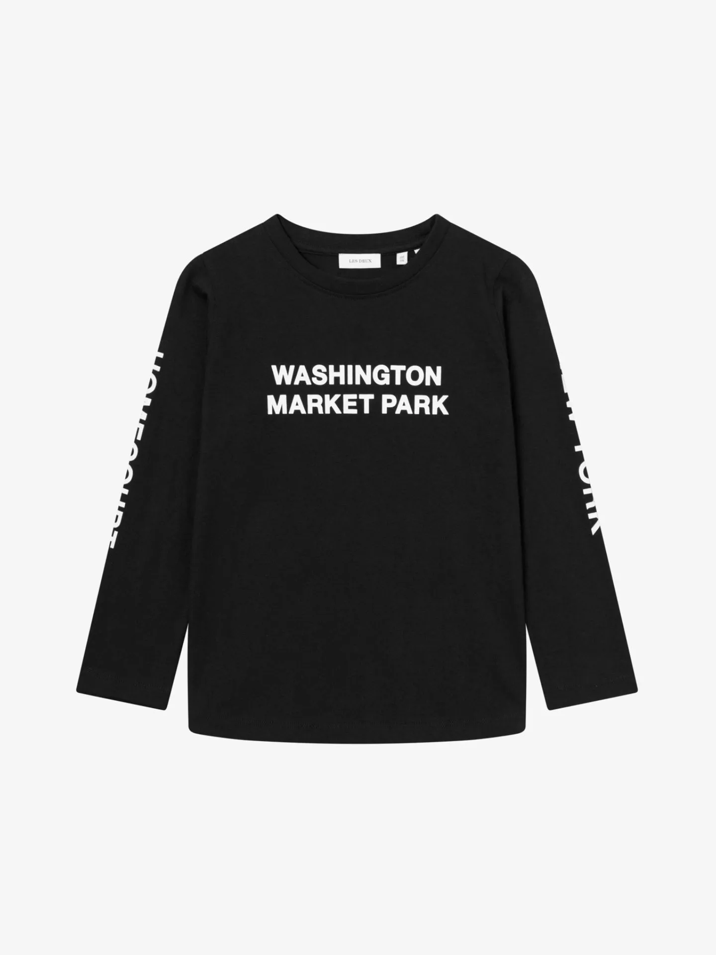 Les Deux Jongens shirt washington zwart light ivory