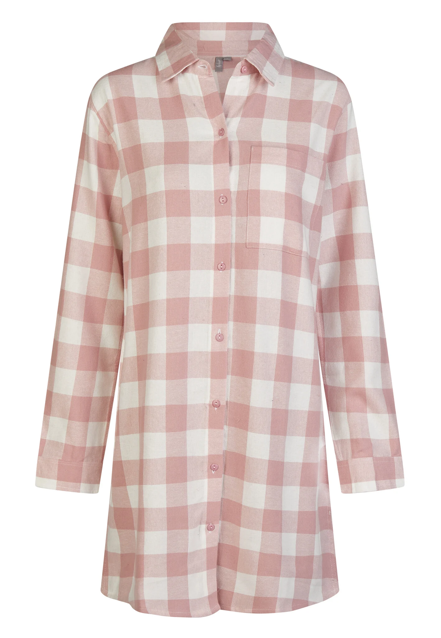 By Louise Dames pyjama nachthemd lang flanel geruit