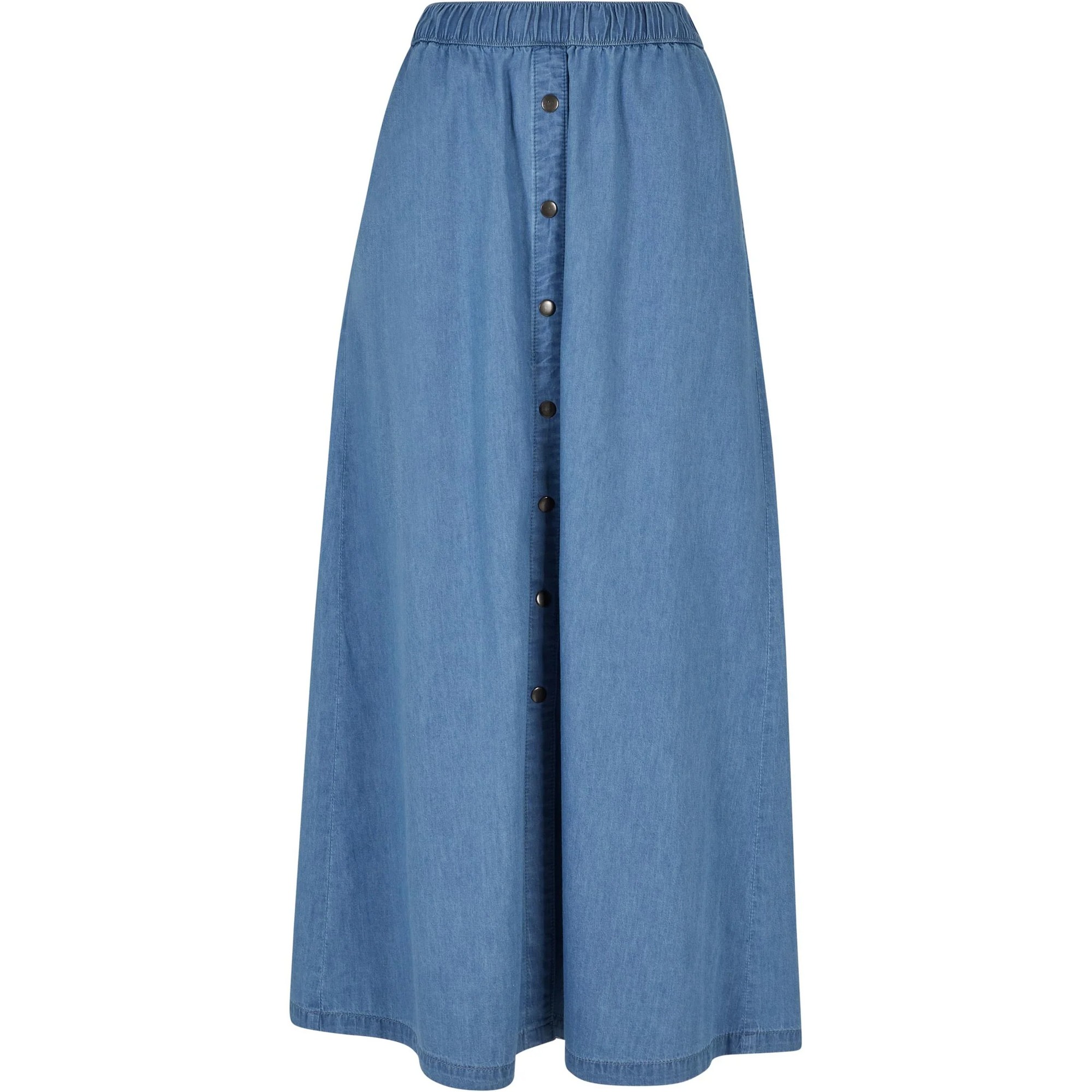 Urban Classics Dames denim lichtgewicht wijde maxi rok