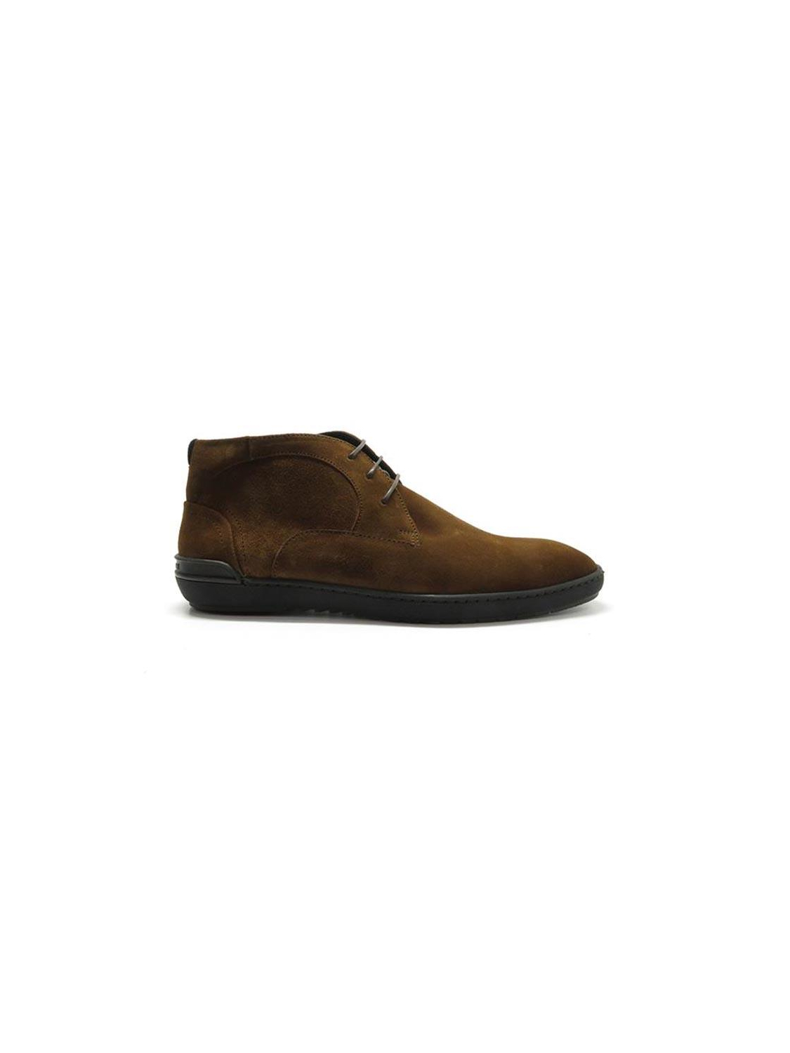 Floris van Bommel enkelhoge suede veterboot met verwisselbaar voetbed WIJDTE H