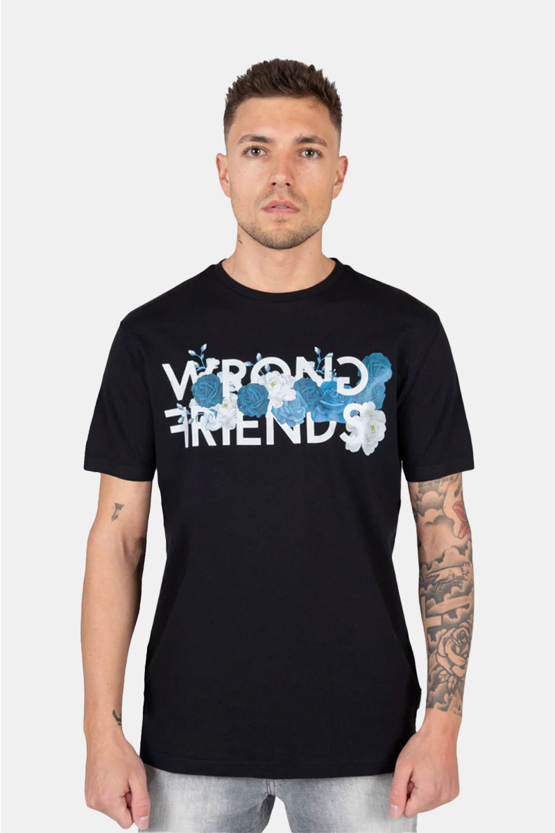 Wrong Friends Blue roses t-shirt