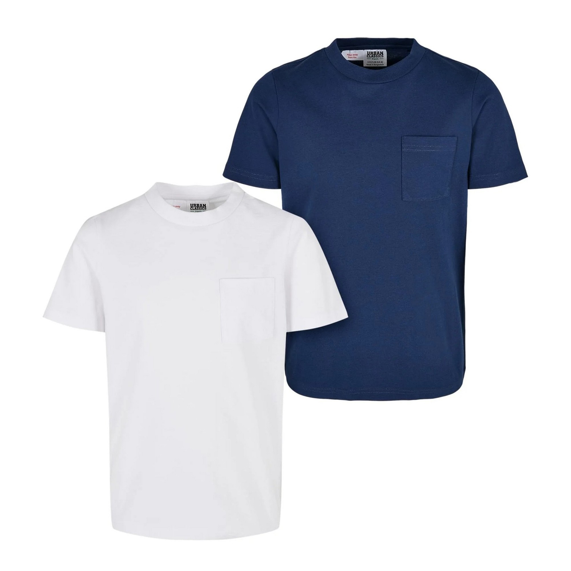 Urban Classics Jongens basic organic katoenen borstzak t-shirt (set van 2)