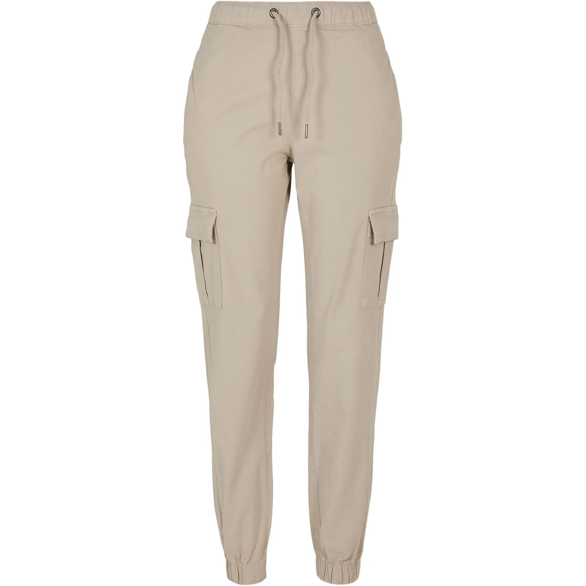 Urban Classics Dames cargo pocket hoge taille joggingbroek
