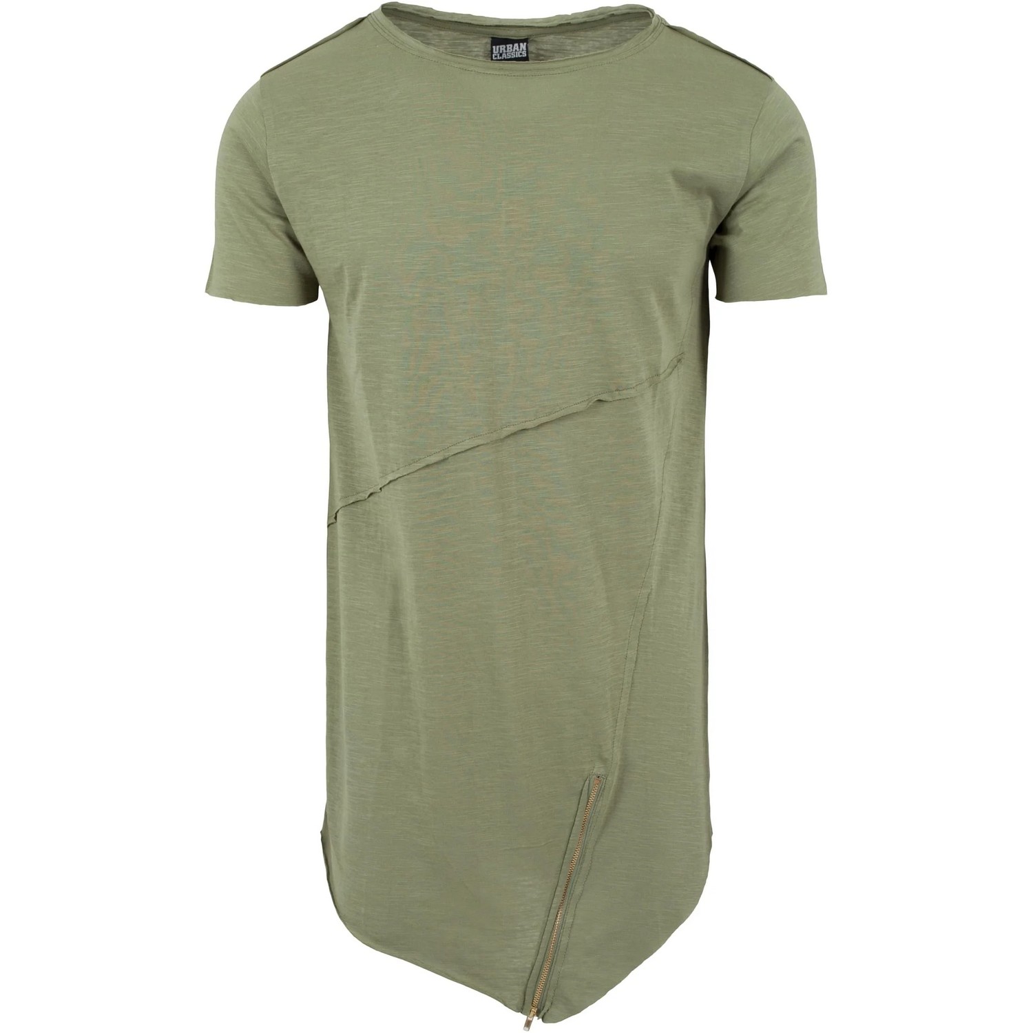 Urban Classics Heren rits met open rand lang t-shirt