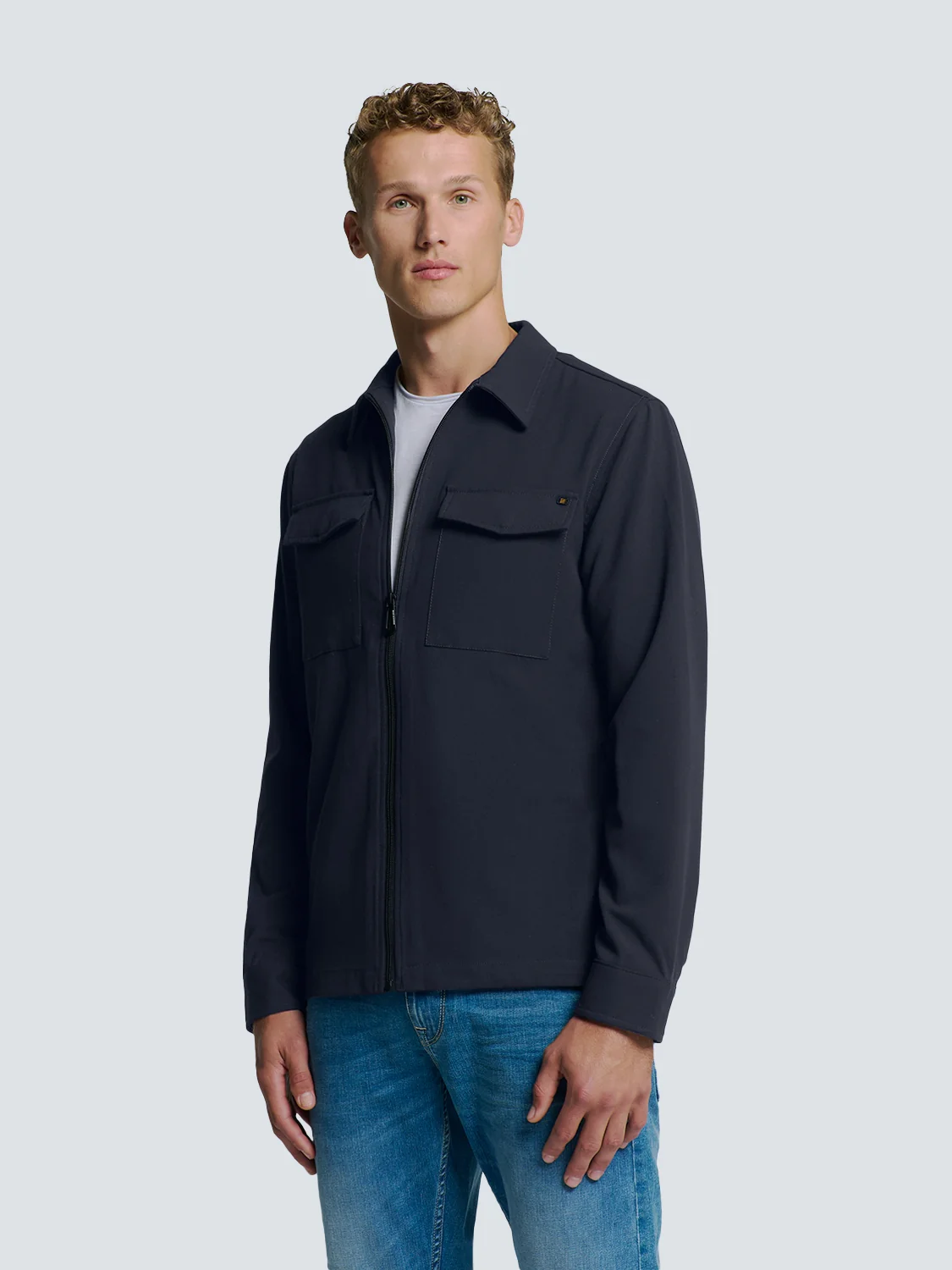 No Excess Heren overshirt 26511101 098 blueberry