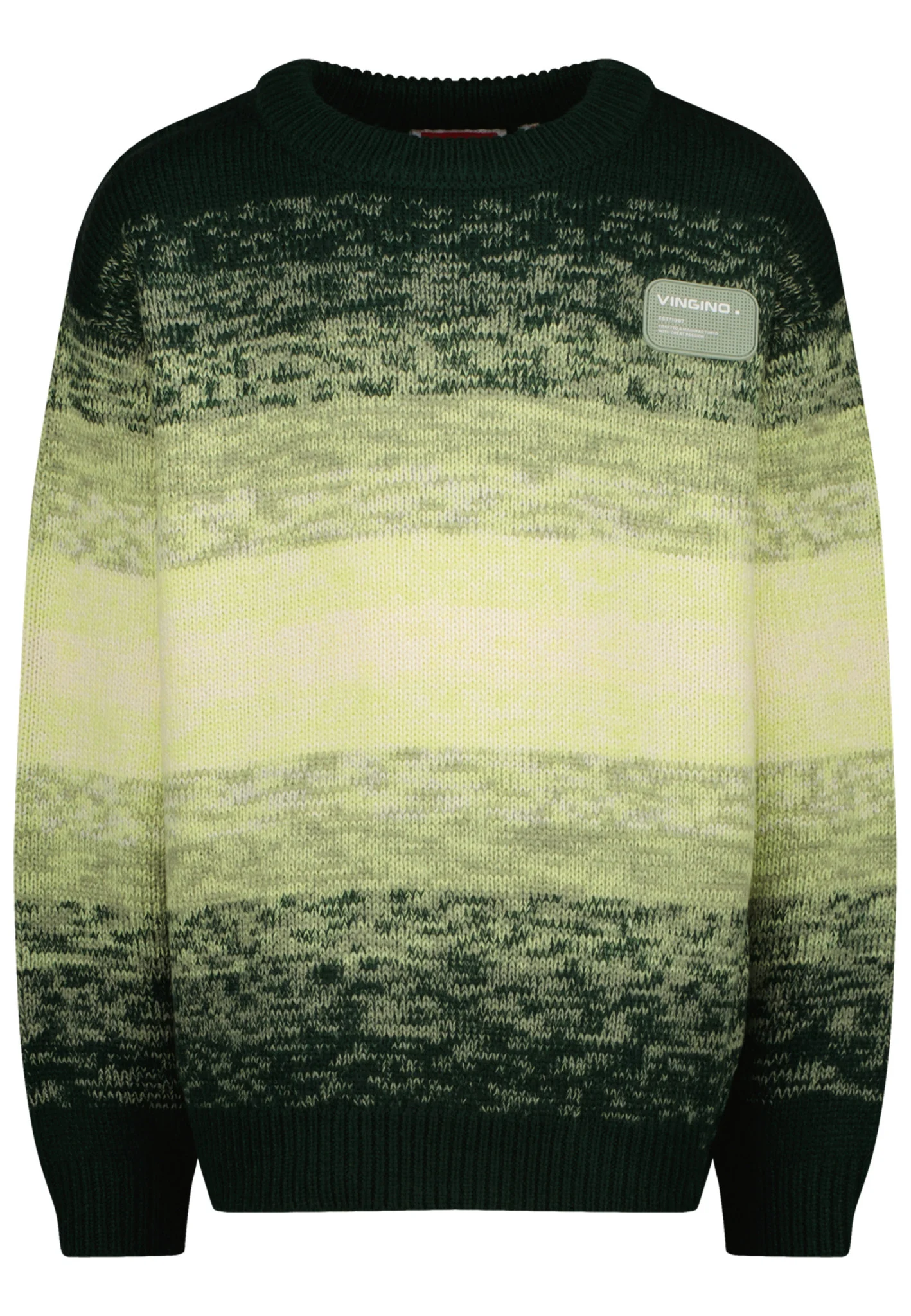 Vingino Jongens gebreide sweater moss boxy fit key lime