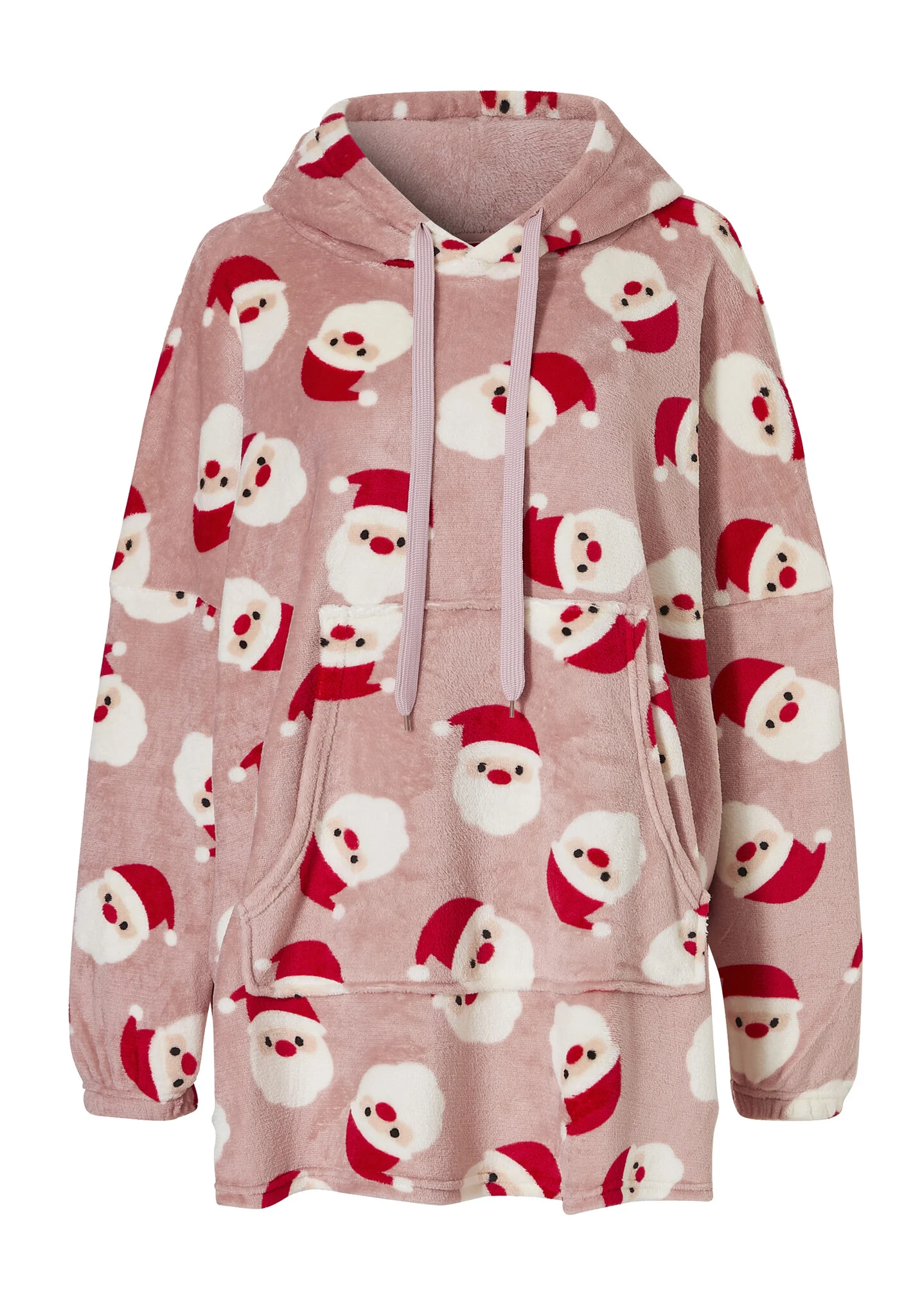 Apollo Dames huggle fleece hoodie loungewear incl capuchon kerstman