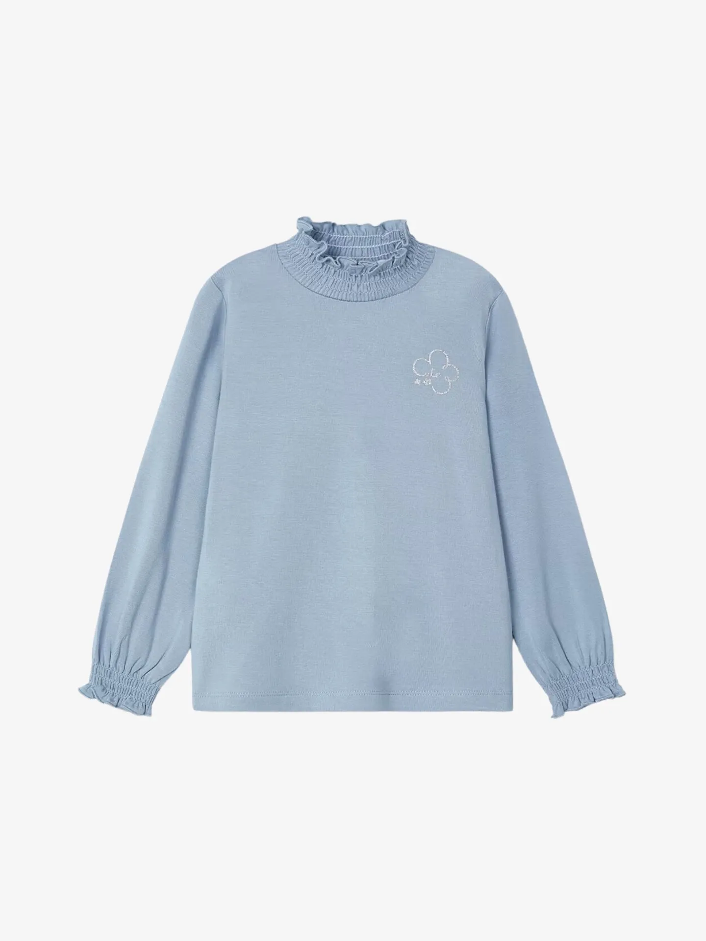 Mayoral Meisjes shirt longsleeve sky blue