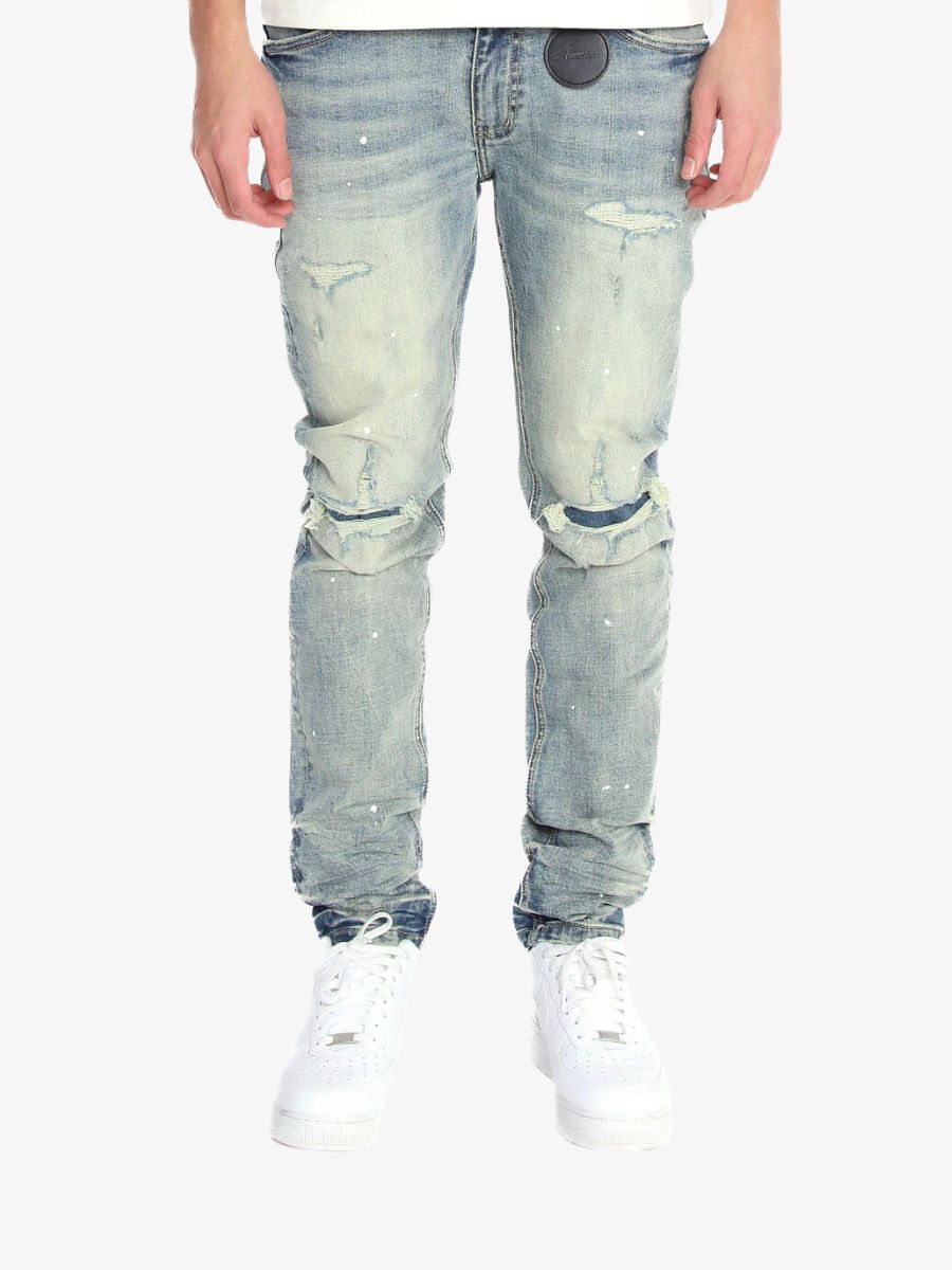 Amicci Heren jeans caruso tinted blue denim slim fit