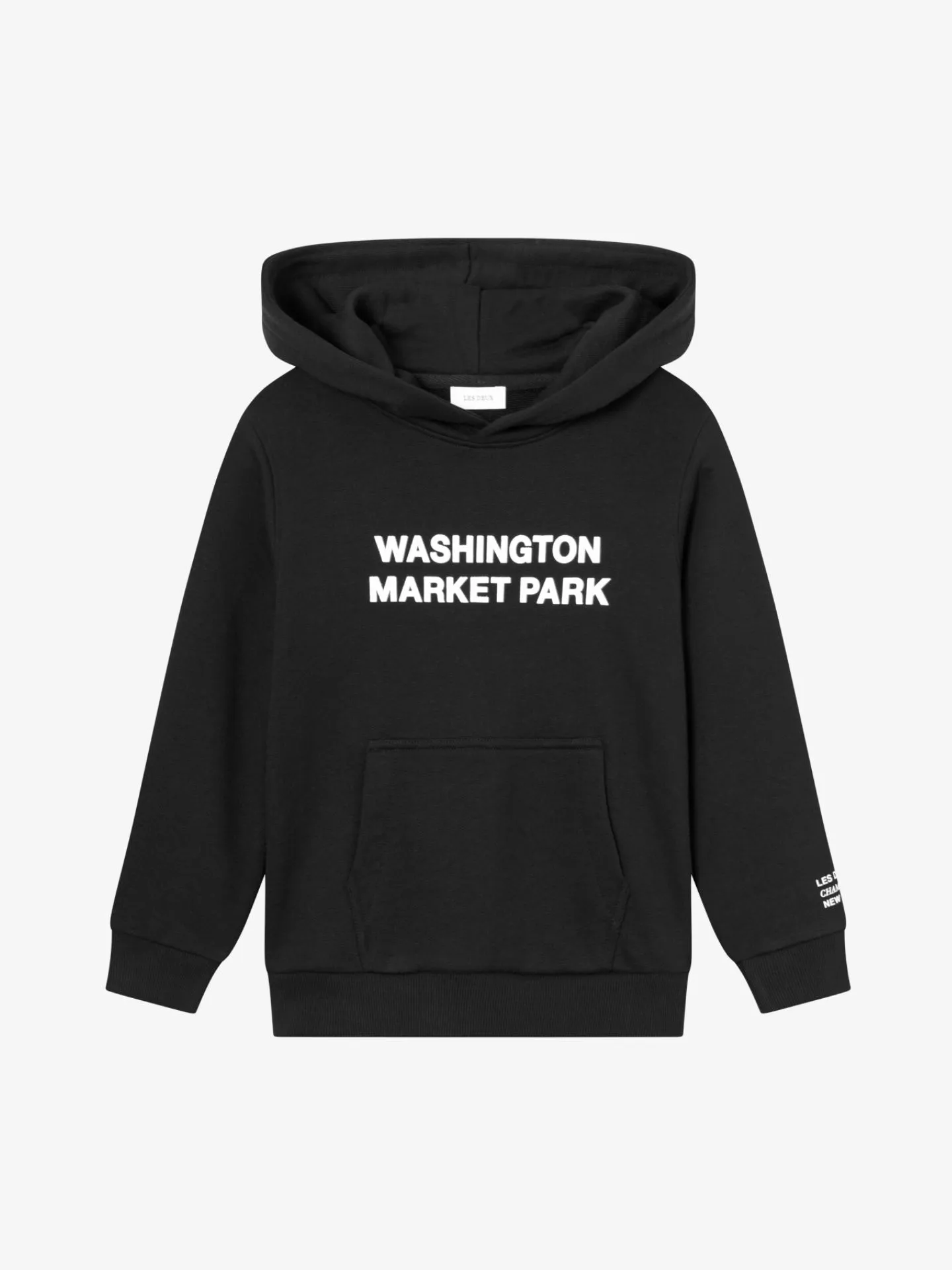 Les Deux Jongens hoodie washington zwart light ivory