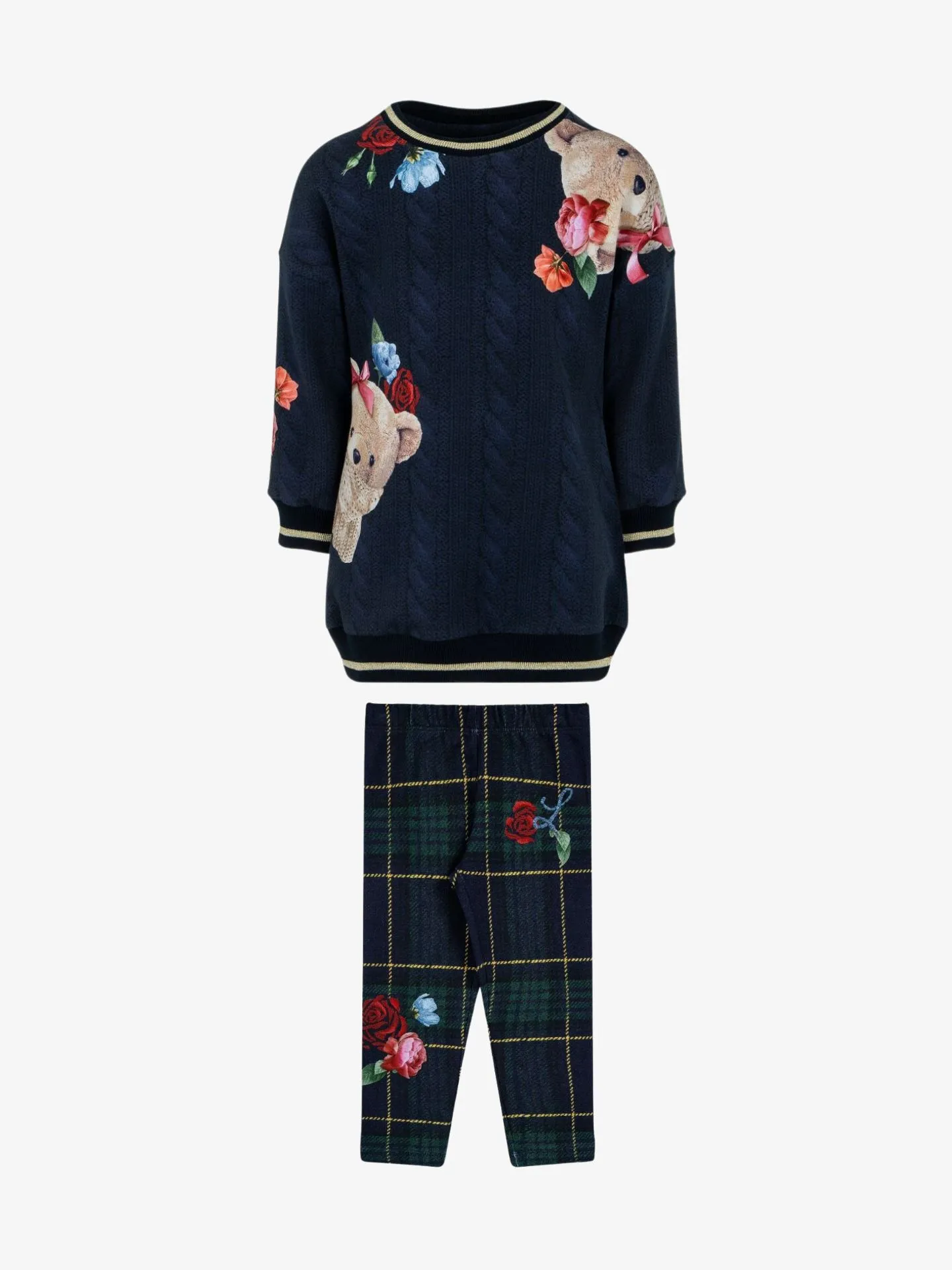 Lapin House Meisjes set legging dark blue