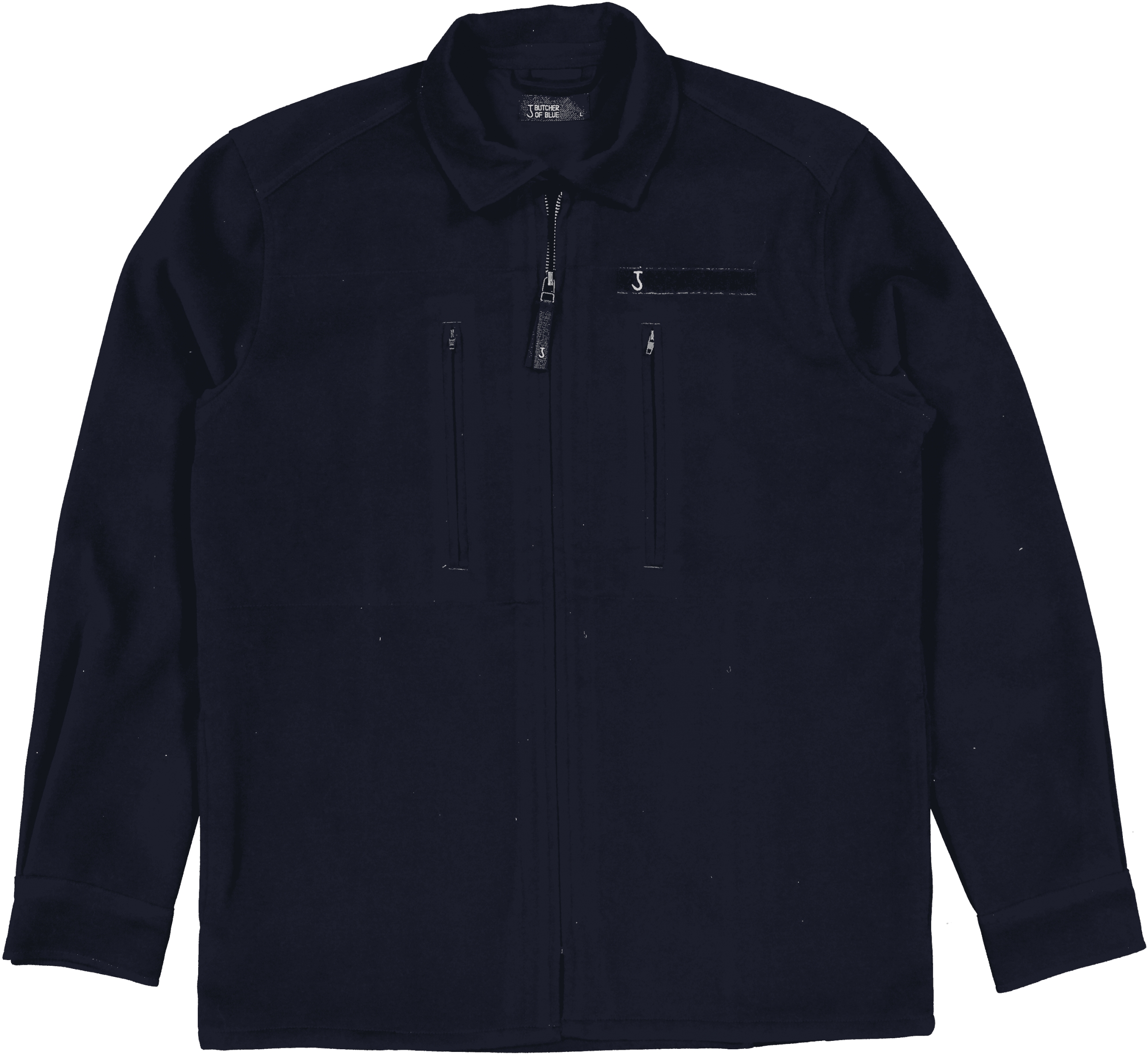 Butcher of Blue andor zip overshirt m2324014 890 alaska blue