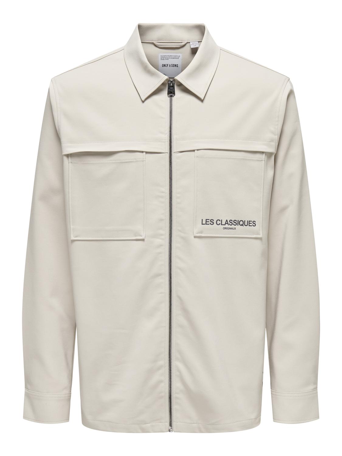 Only & Sons onsles classiques overshirt ls shir 22030840 silver lining