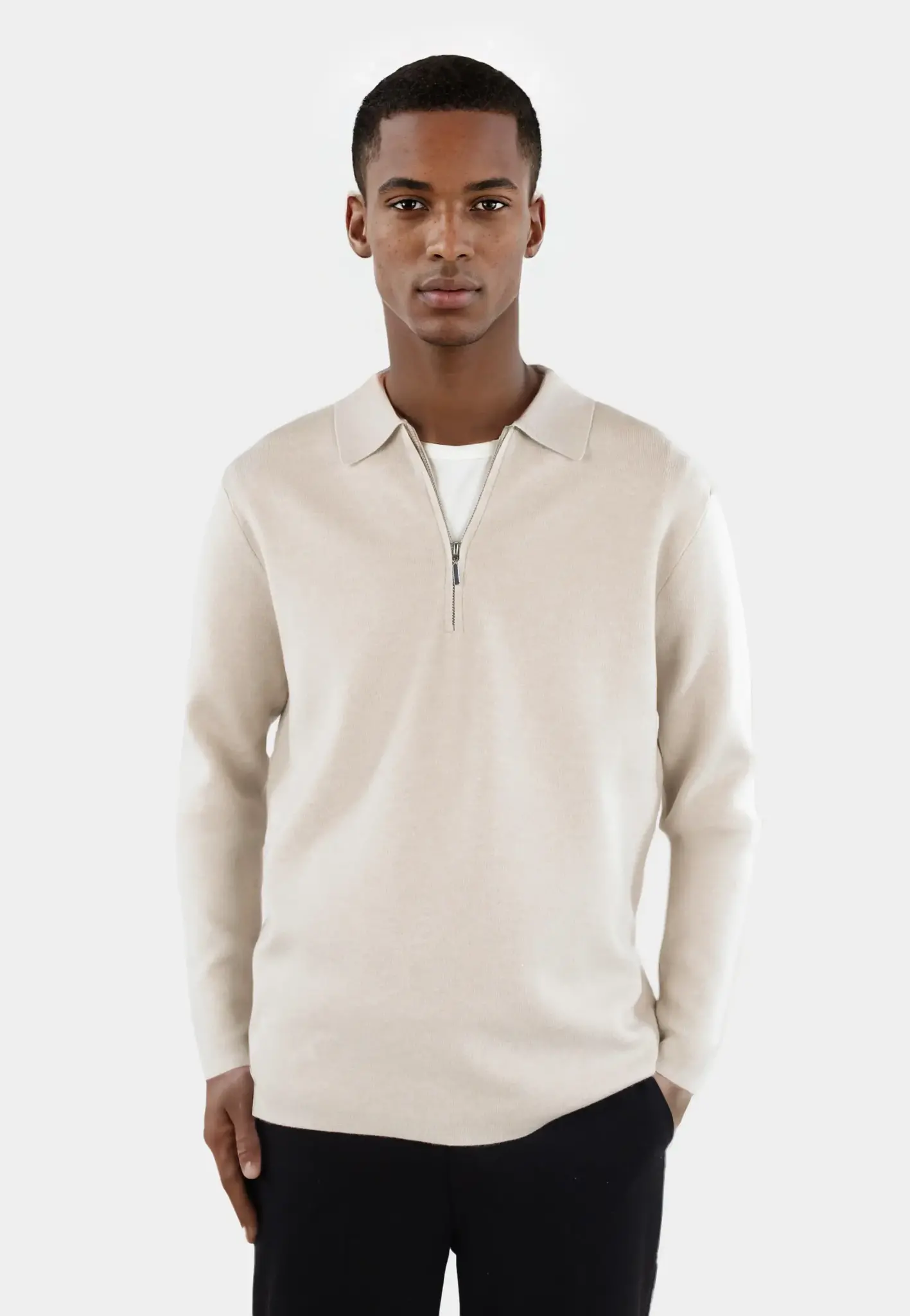 Ciszere Caleb knitted half zip 40067-053