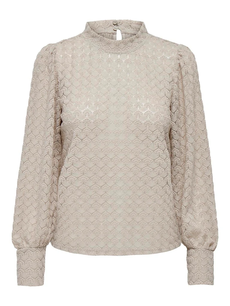 Jacqueline de Yong Jdyavery ls lace top jrs noos ecru