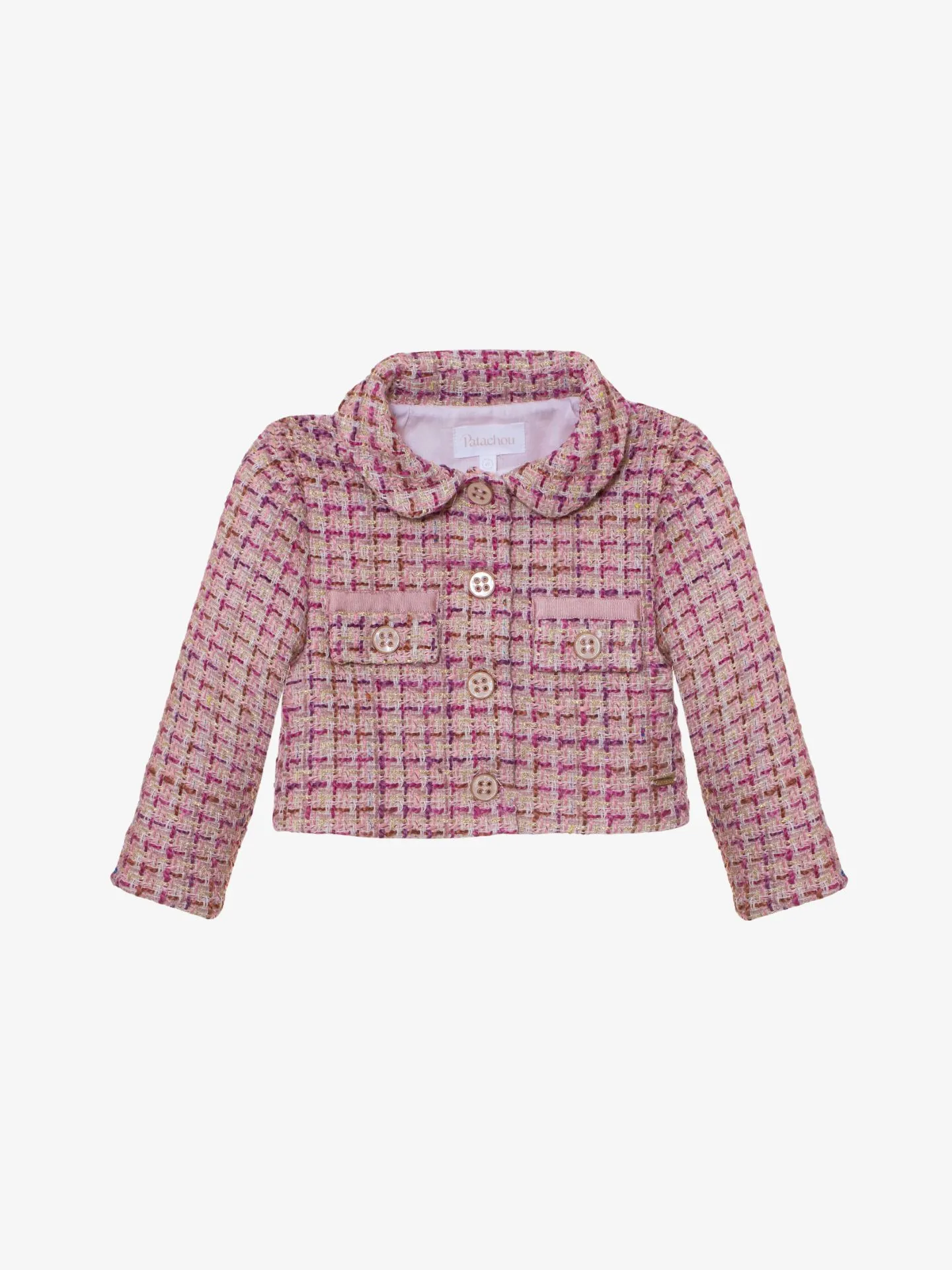 Patachou Meisjes jasje tweed roze