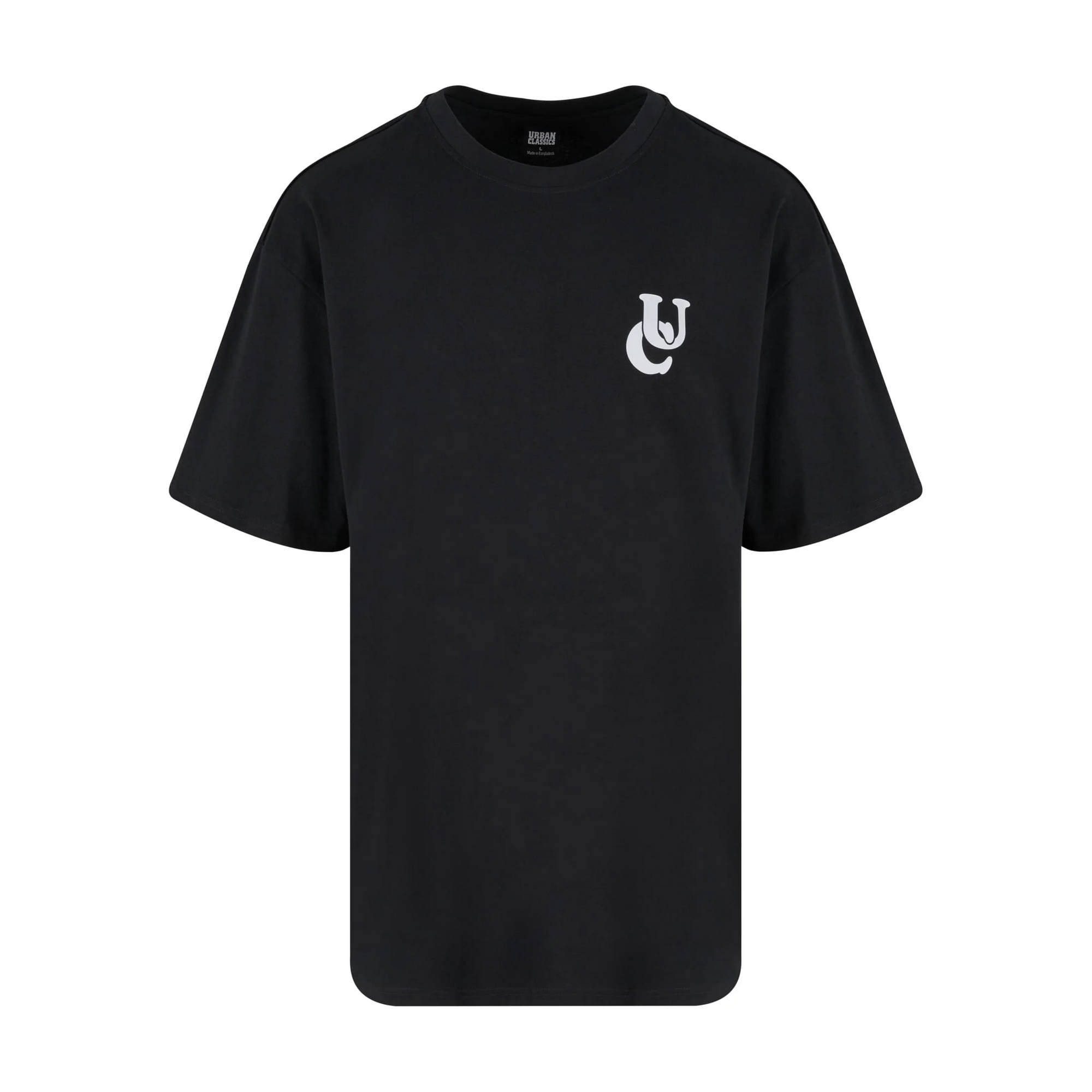 Urban Classics Heren golvend logo zwaargewicht oversized t-shirt