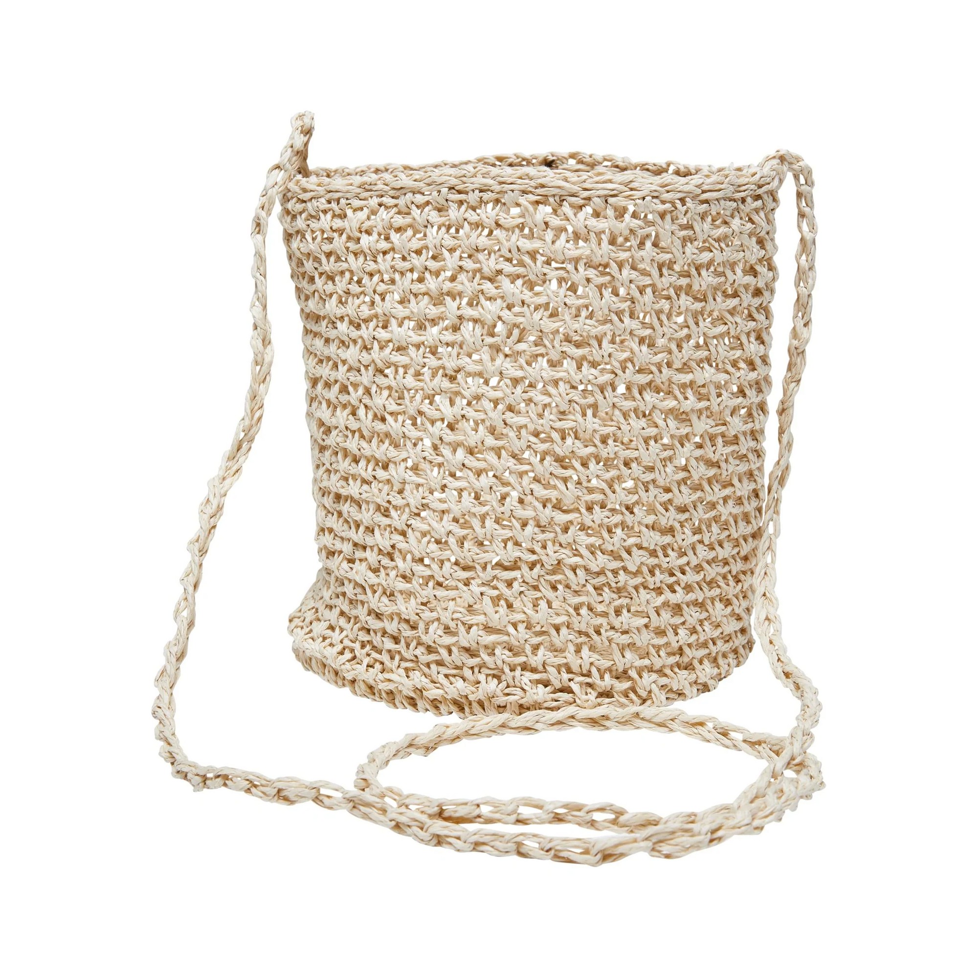 Urban Classics Nature mini raffia kruisbody tas