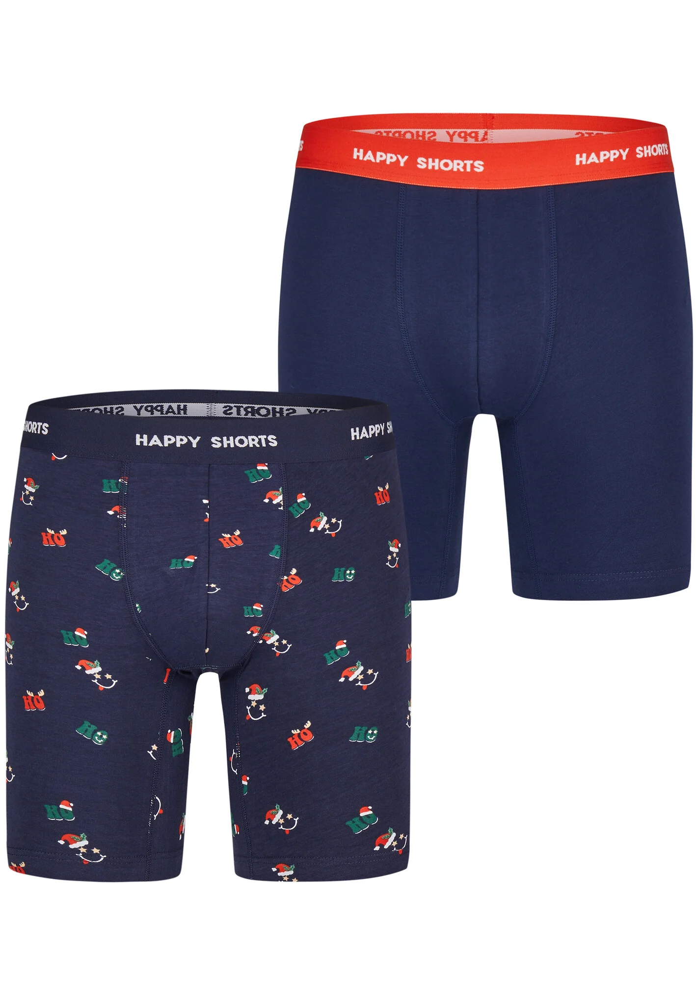 Happy Shorts Kerst boxershorts heren met lange pijpen boxer briefs 2-pack
