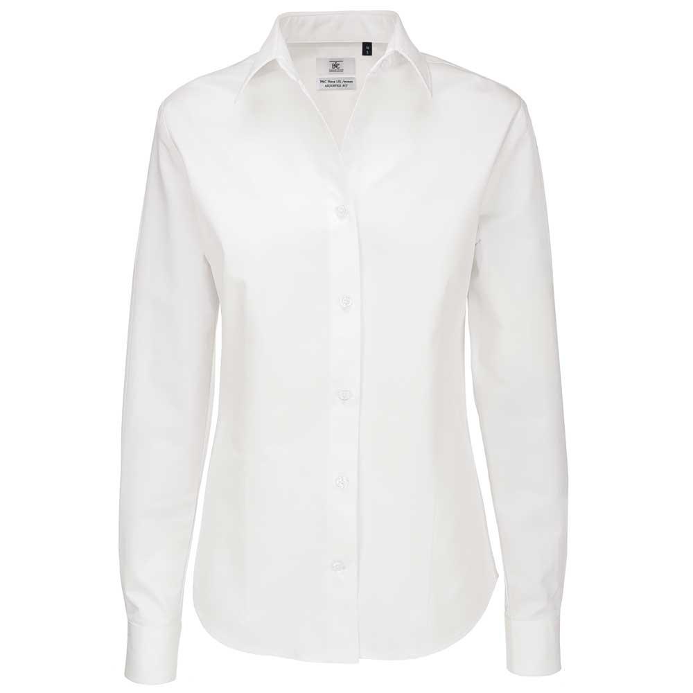 B and C B&c vrouwen/dames sharp twill shirt met lange mouwen