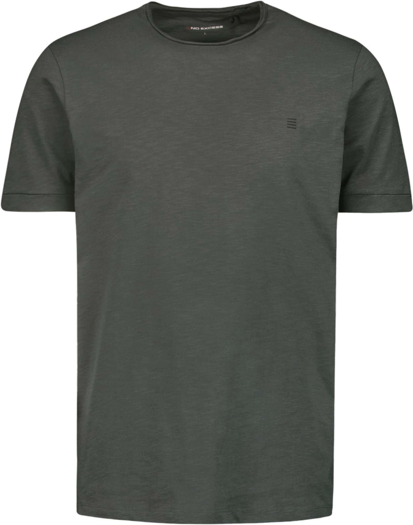 No Excess T-shirt crewneck slub dark grey