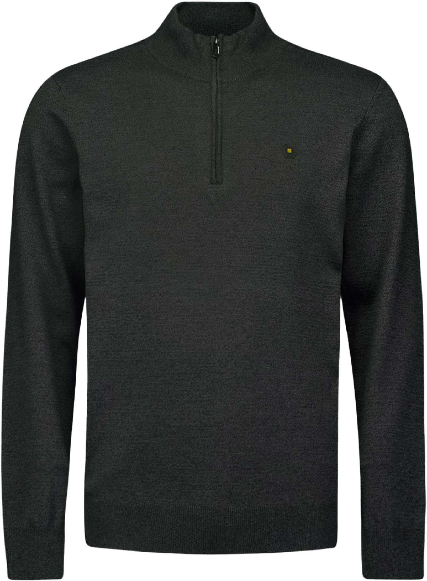No Excess Pullover half zip 2 coloured melang dark grey
