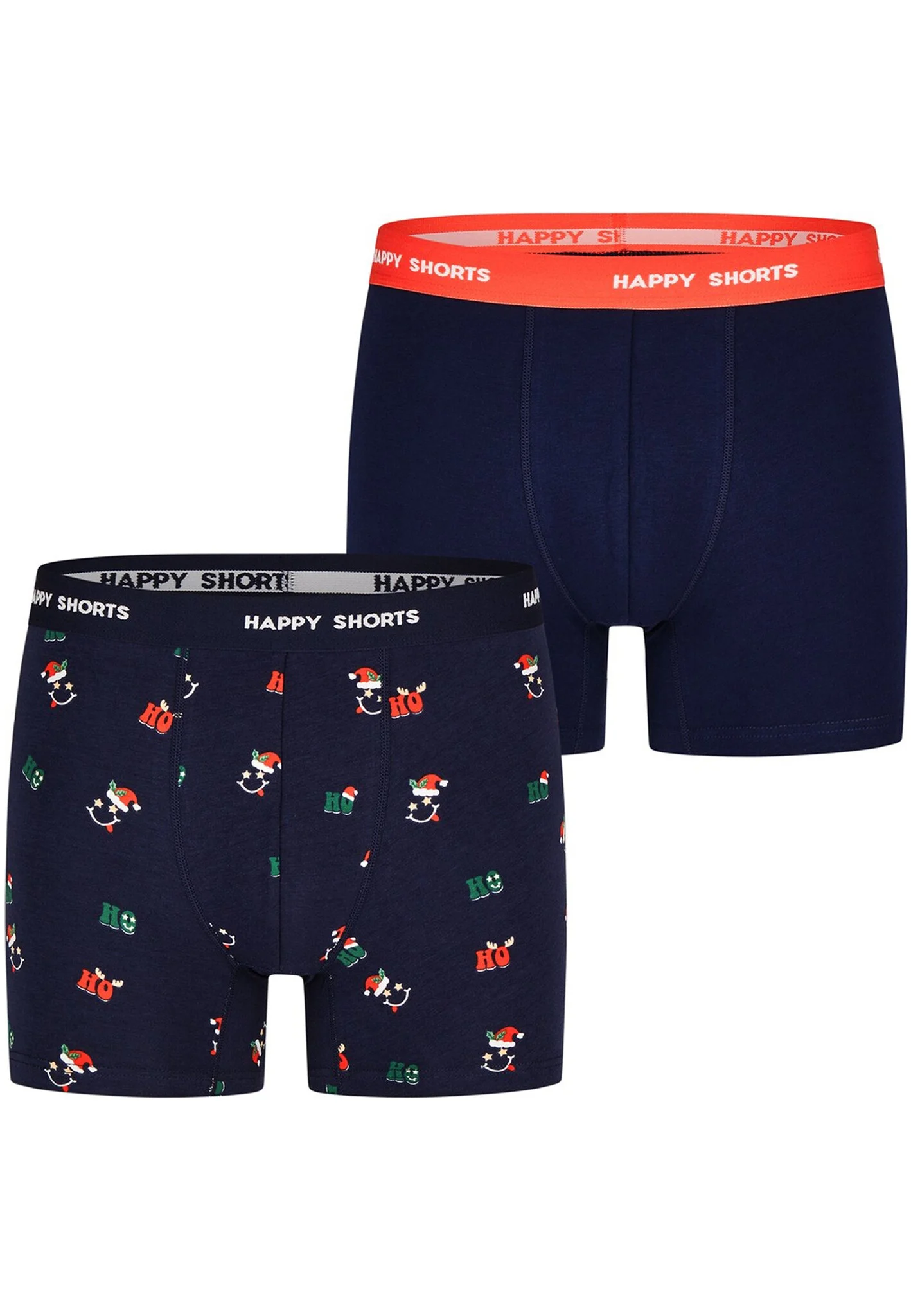 Happy Shorts Kinder boxershorts jongens kerst print 2-pack hohoho