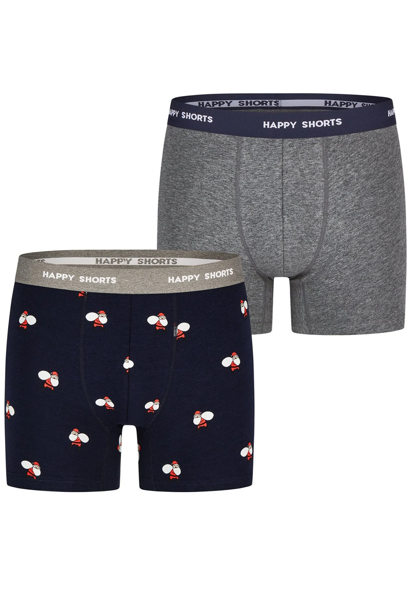 Happy Shorts Kinder boxershorts jongens kerst print 2-pack santa