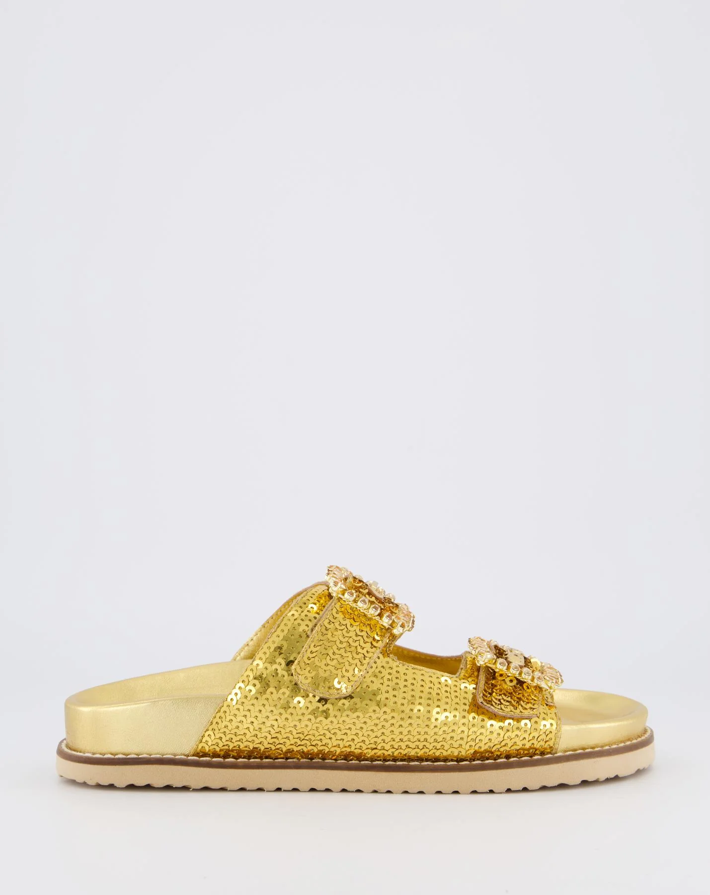 Gibaldi Dames buckle slipper gold