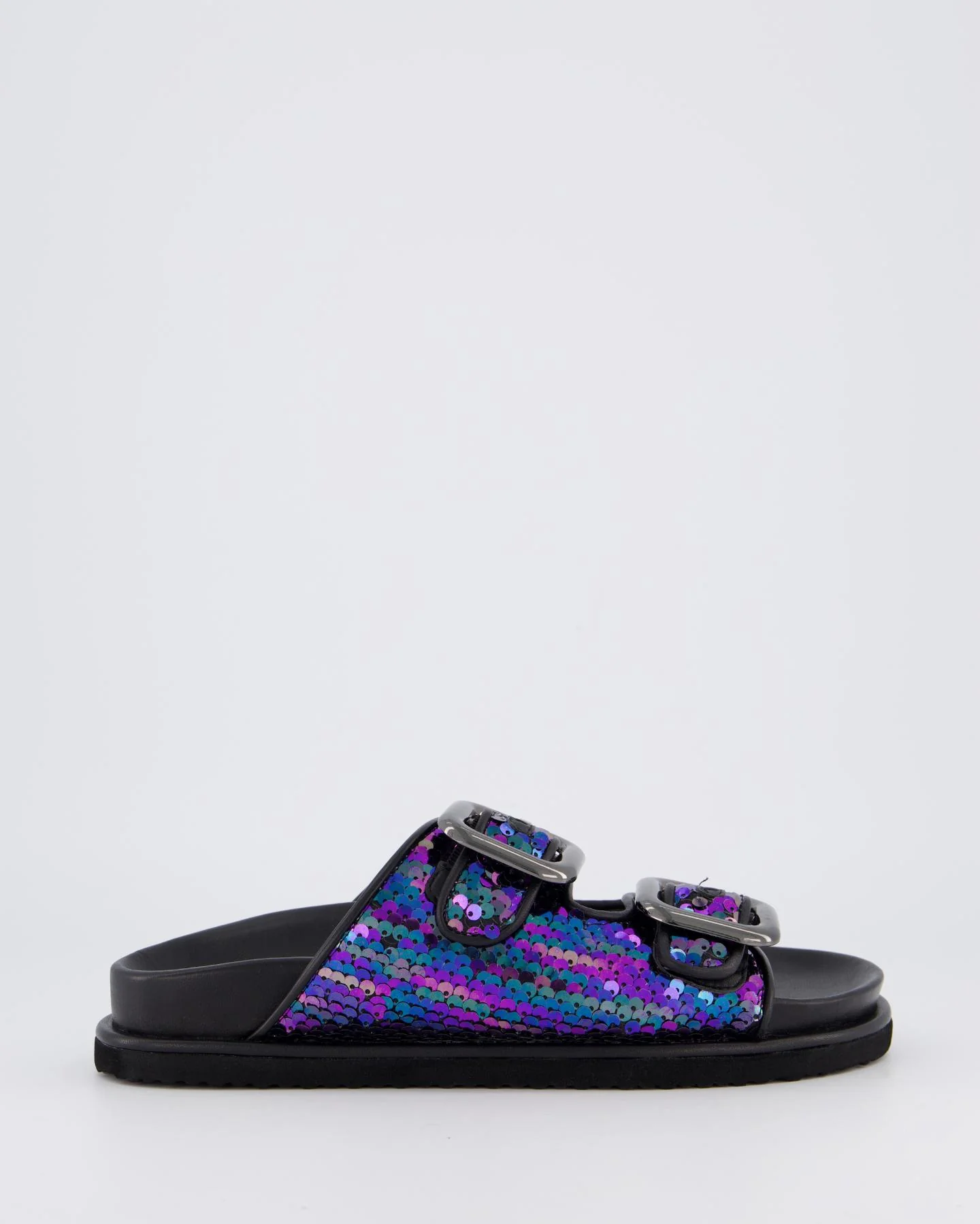 Gibaldi Dames buckle slipper /rainbow
