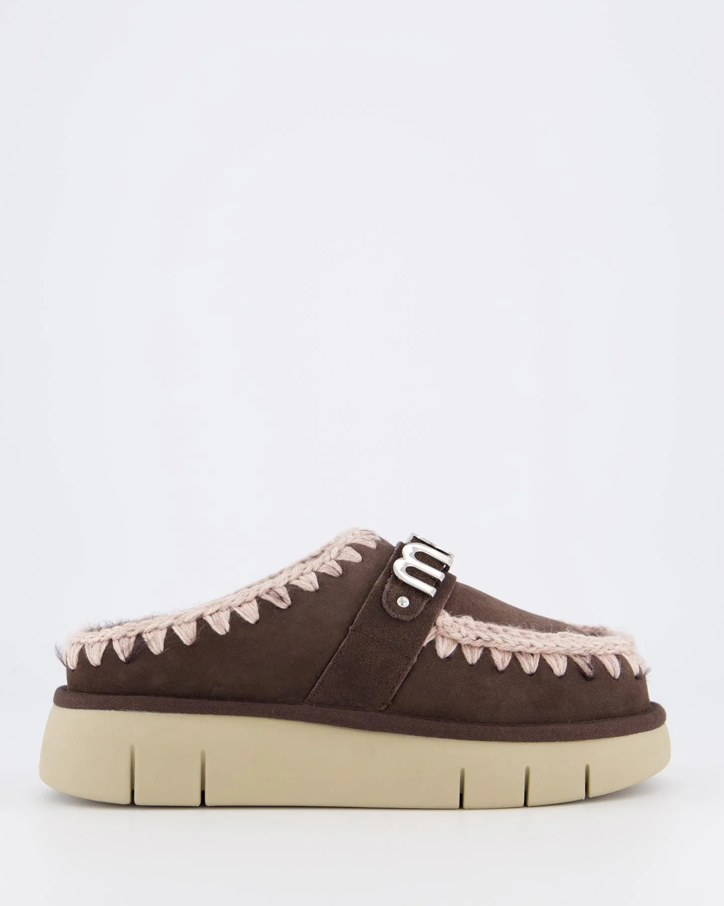 Mou Dames bounce clog logo mocha