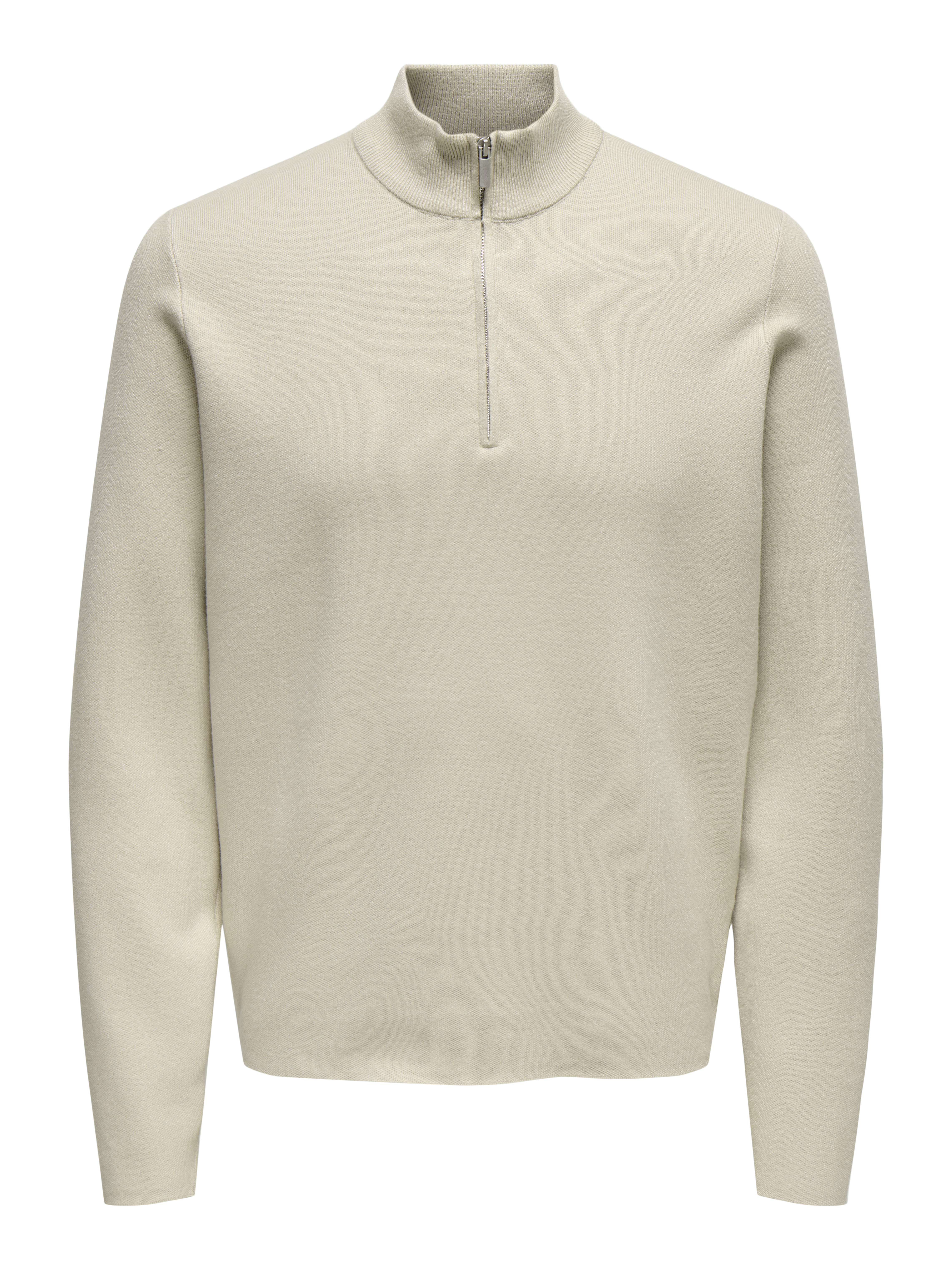 Only & Sons onscooper half zip high neck knit n 22032411 silver lining
