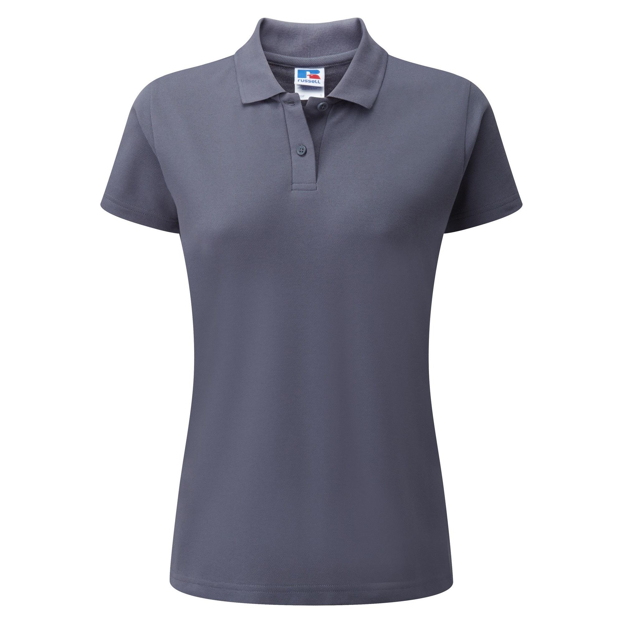 Jerzees Colours Dames 65/35 poloshirt met korte mouwen en harde kraagpijpen