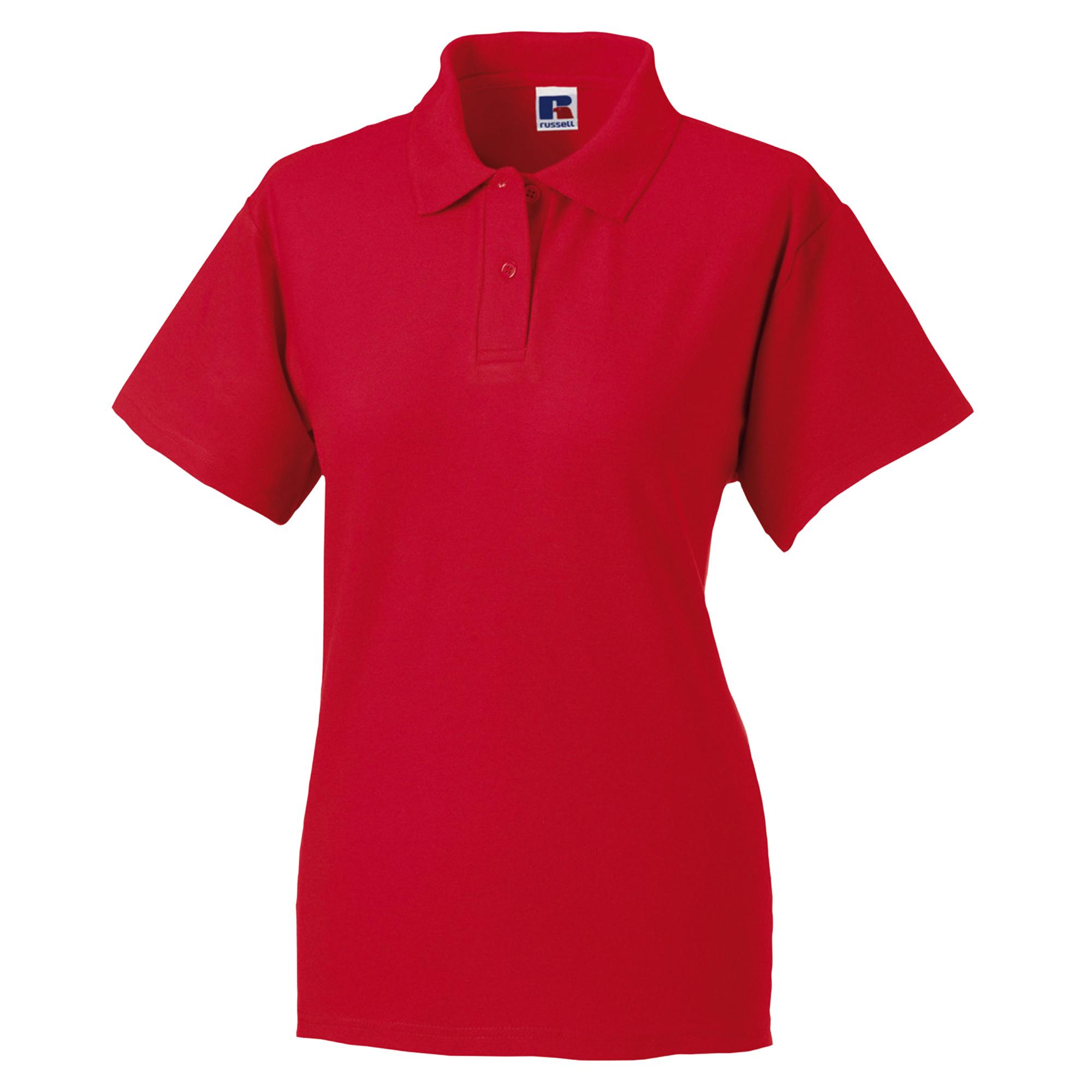 Jerzees Colours Dames 65/35 poloshirt met korte mouwen en harde kraagpijpen