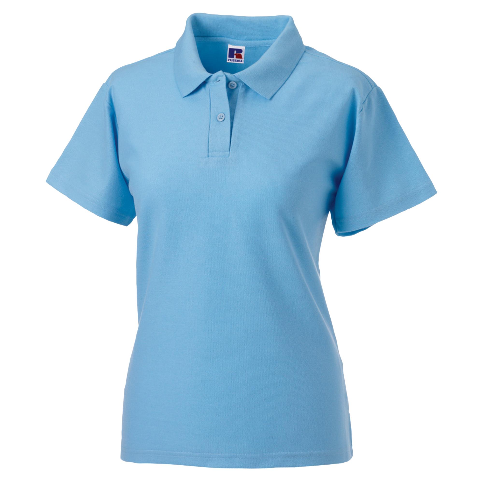 Jerzees Colours Dames 65/35 poloshirt met korte mouwen en harde kraagpijpen