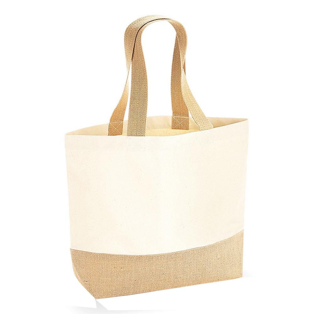 Westford Mill Jute basis canvas tote