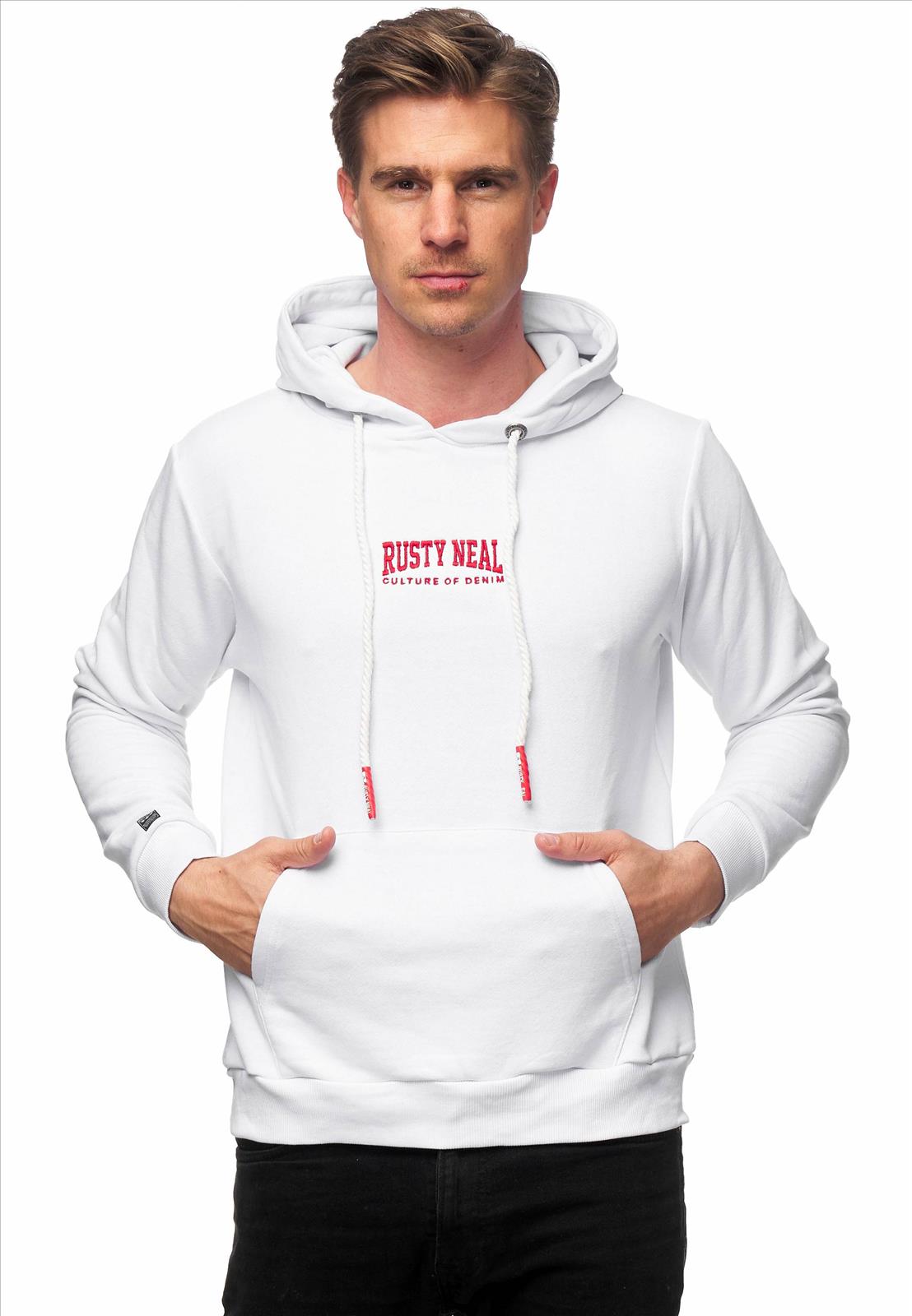Rusty Neal Heren sweatshirt hoodie grijs rn19152-wt