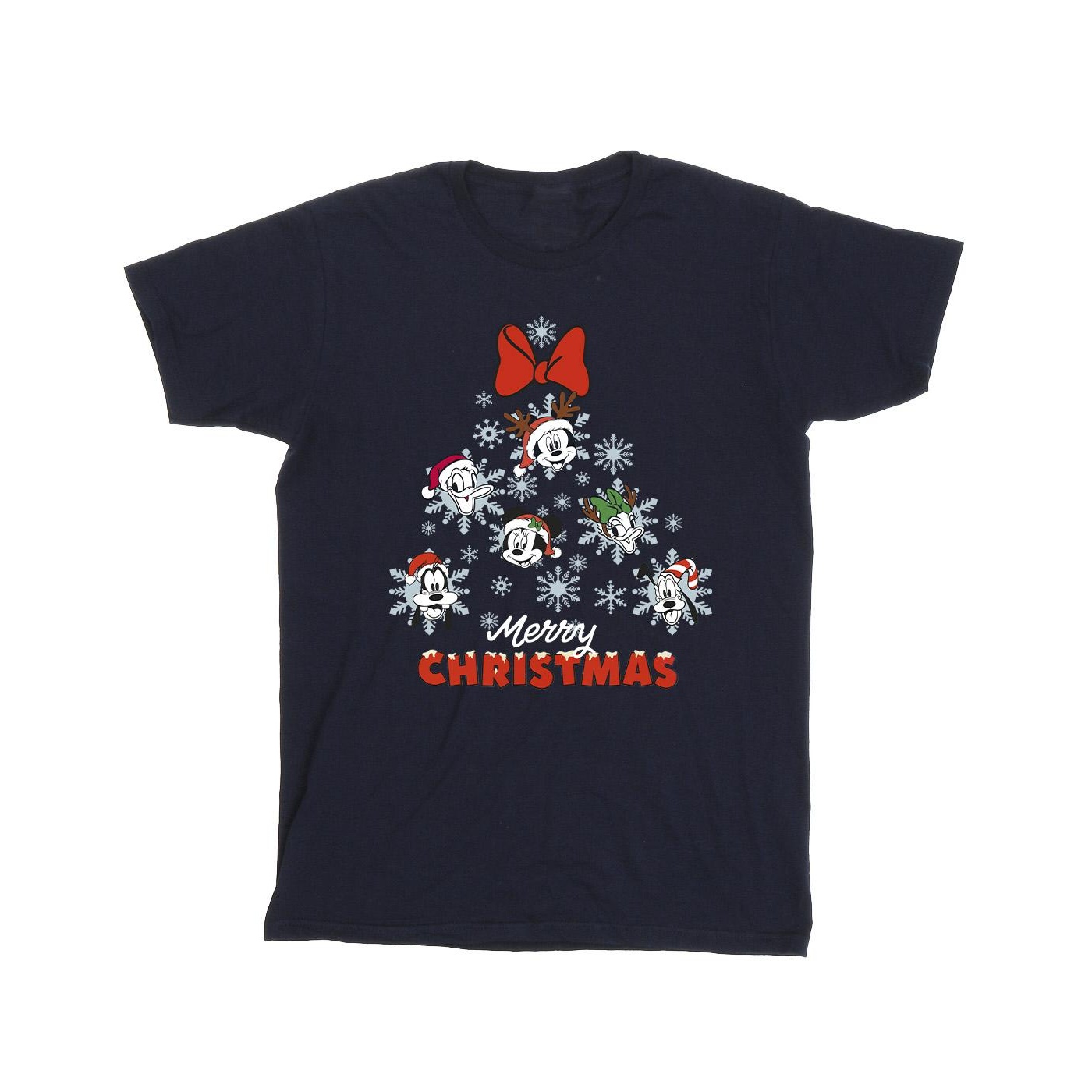 Li-cense Disney heren mickey mouse and friends kerstboom t-shirt