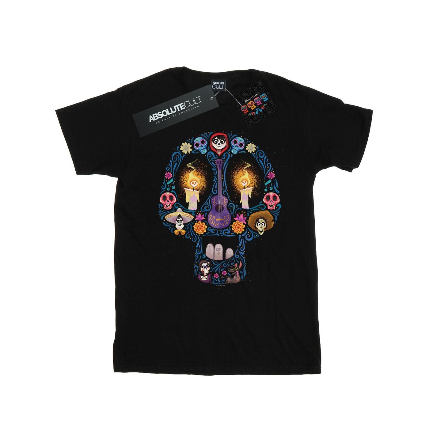 Li-cense Disney jongens coco kaars schedel t-shirt