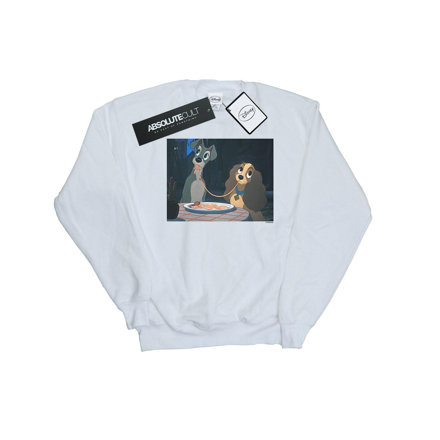 Li-cense Disney heren lady and the tramp spaghetti slurp sweatshirt
