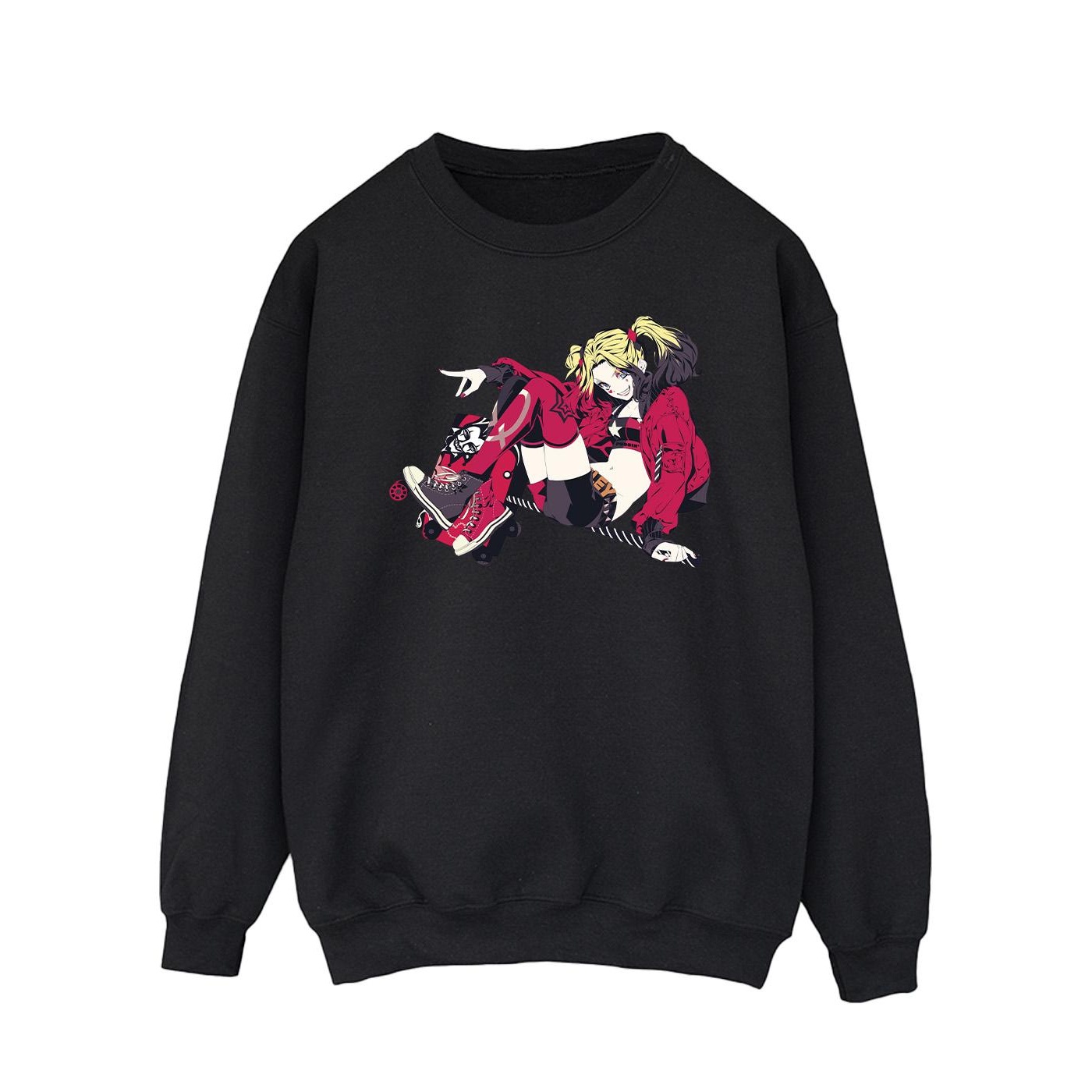 DC Comics Heren harley quinn rollerskates sweatshirt