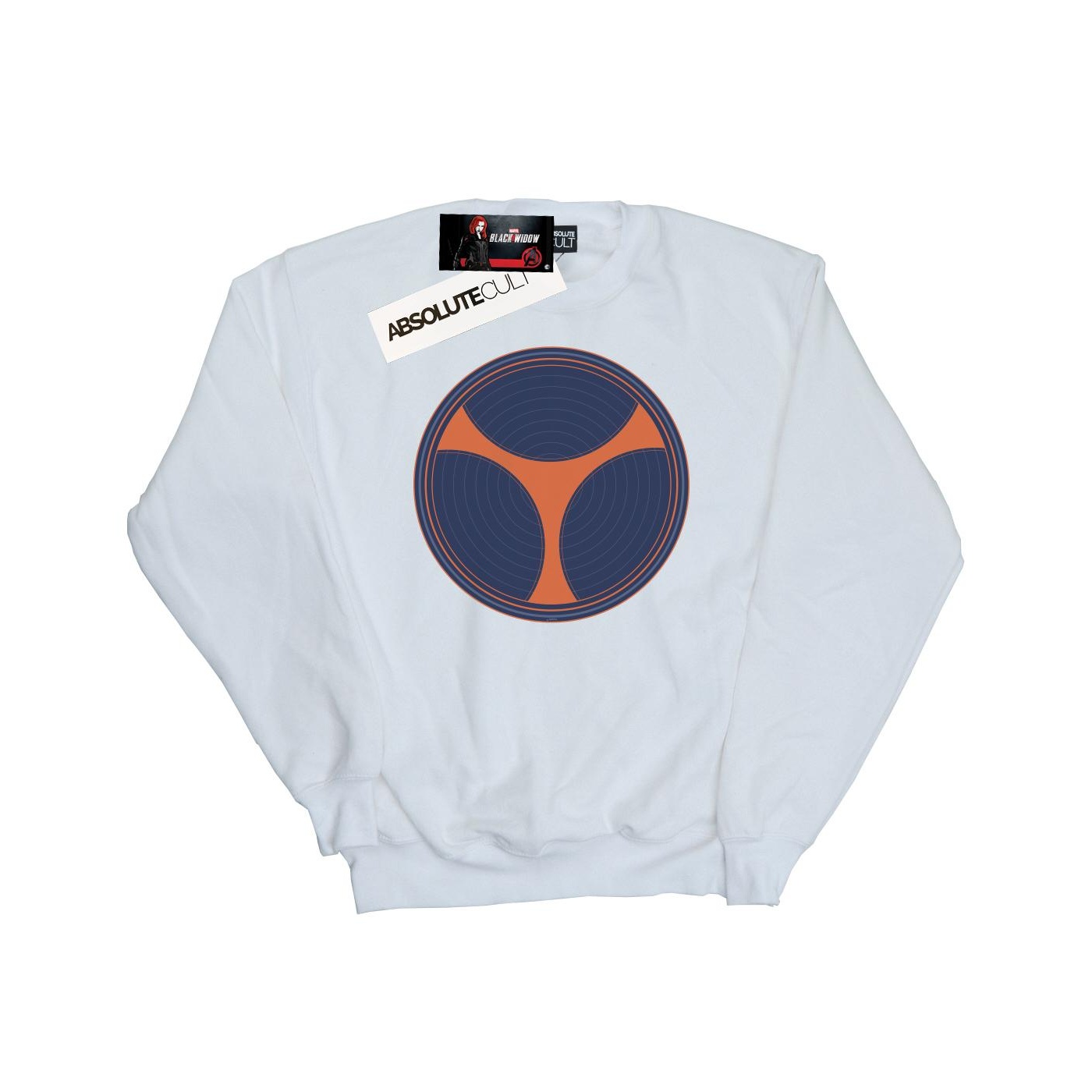 Li-cense Marvel heren black widow movie taskmaster distressed shield sweatshirt