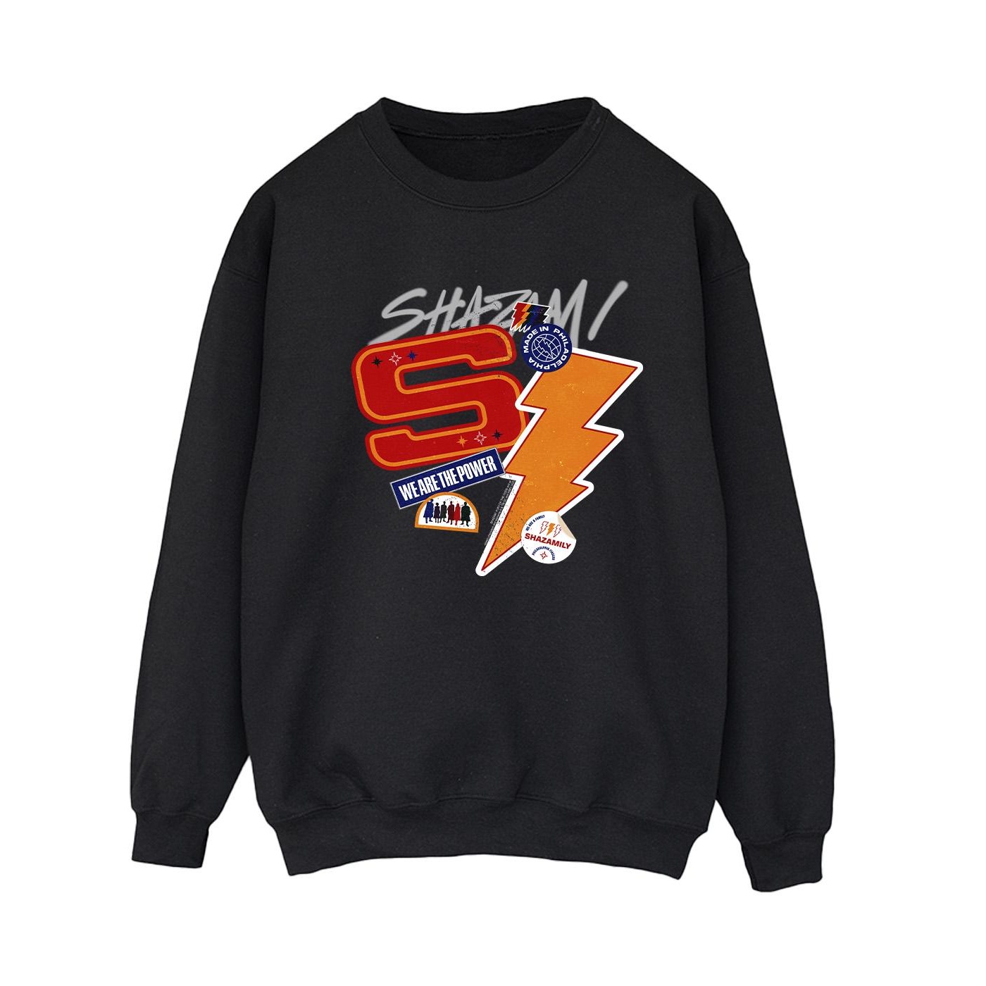 DC Comics Dames shazam fury of the gods sticker spam sweatshirt